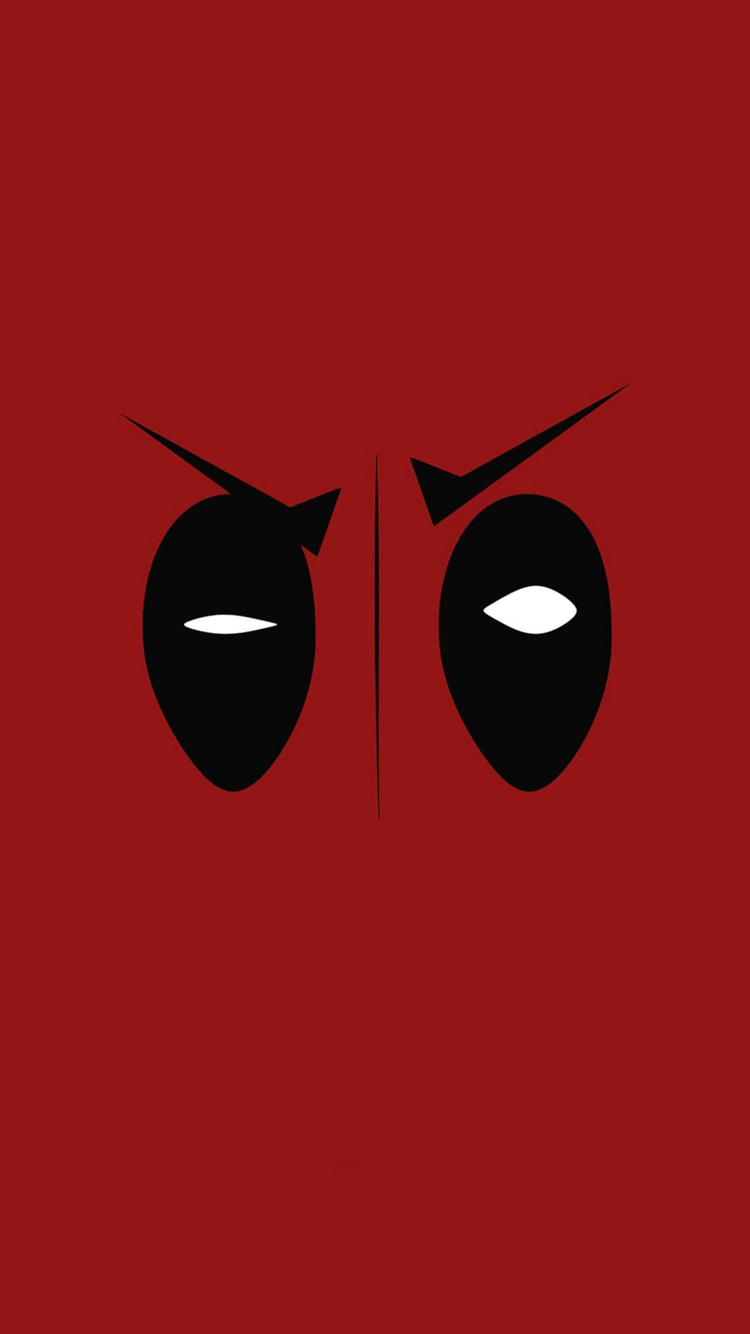 Red iPhone X, black eyes, white pupils, Full HD Phone Wallpaper