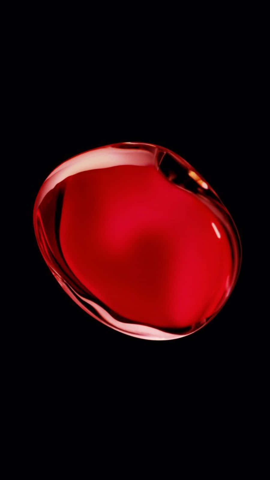 red iPhone X, luminous red droplet, pure black void, HD Phone Wallpaper