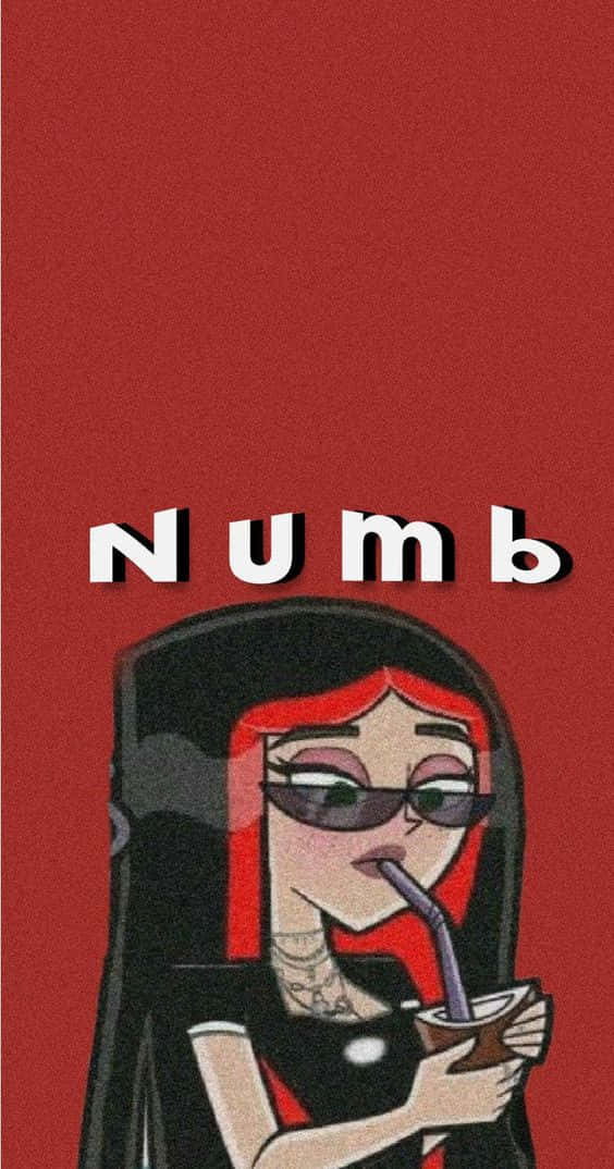 Red iPhone, anime girl, red hair, SD Phone Wallpaper