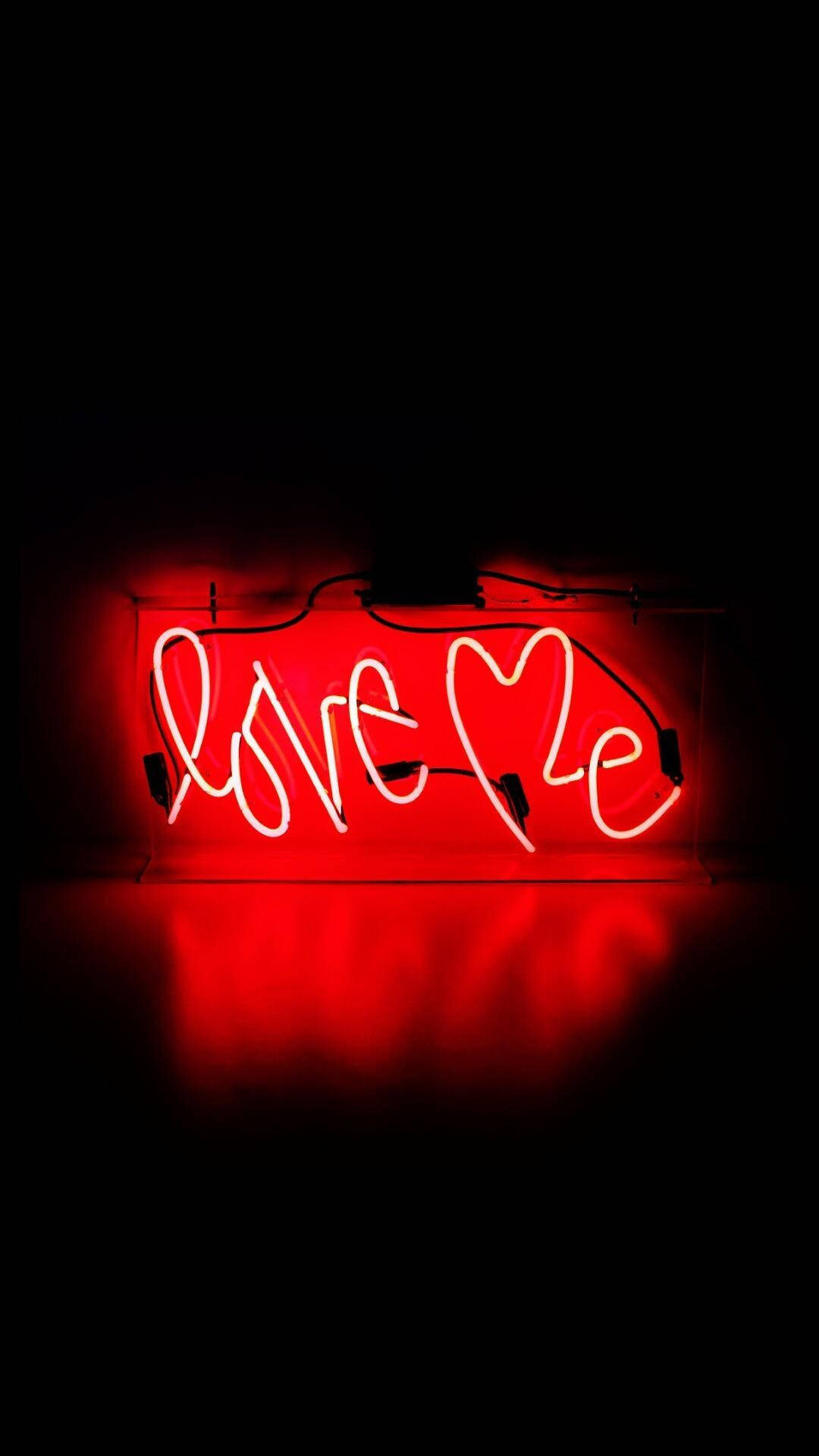 Love Me, neon red, glowing red neon sign, Full HD Phone Wallpaper