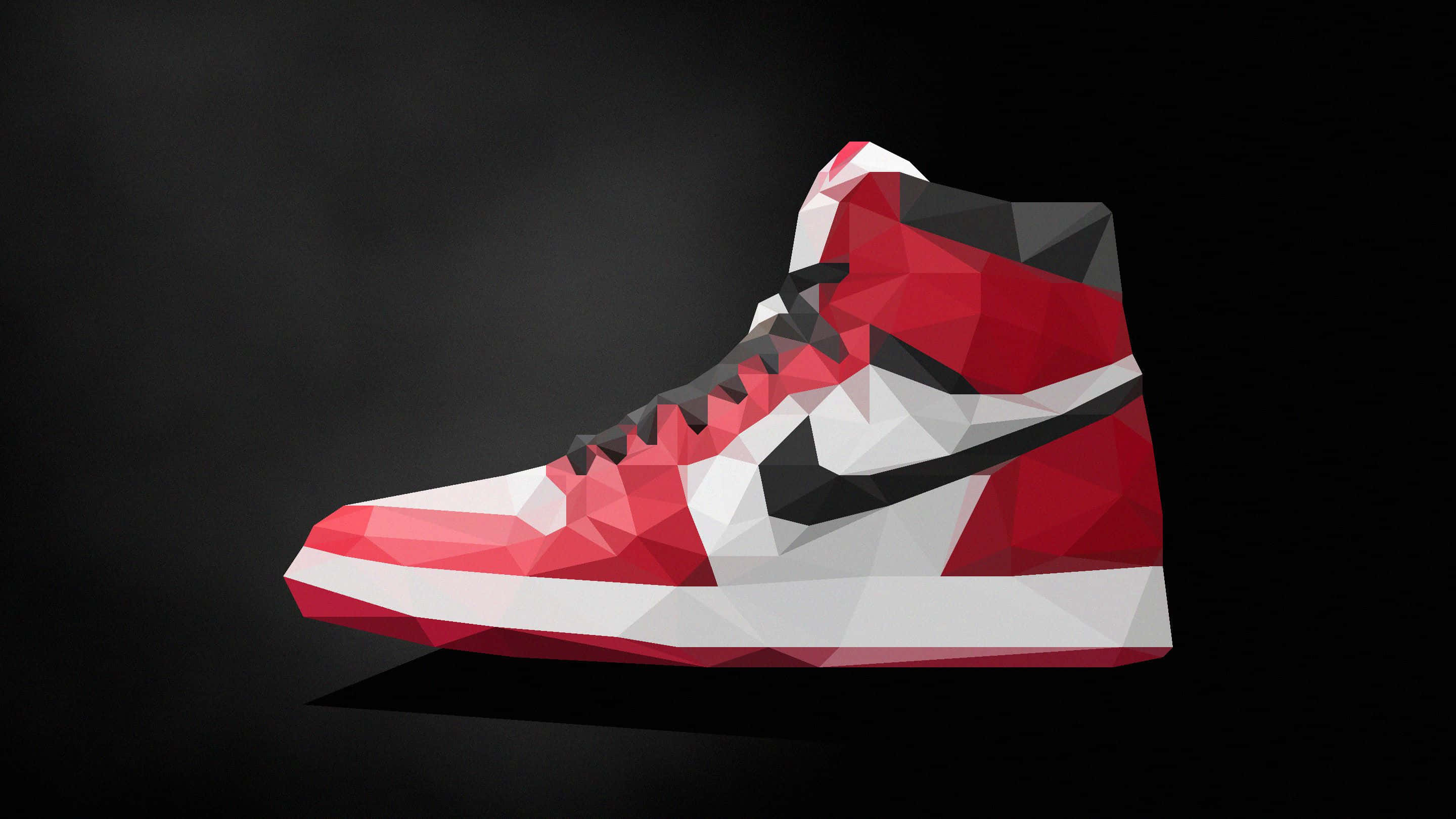Red Jordan Shoes, high-top sneaker, red white and black, 2K Desktop Wallpaper