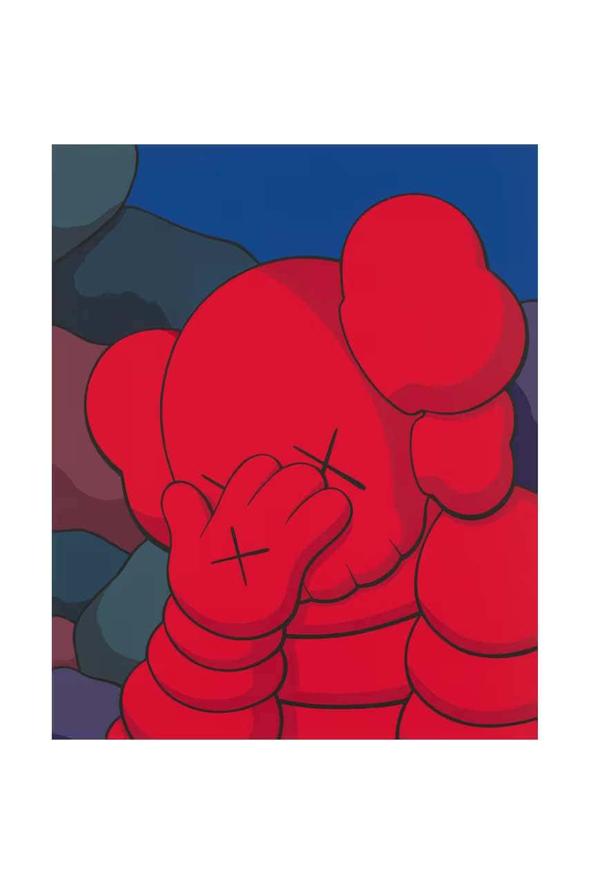 Red Kaws, KAWS character, X eyes, HD Phone Wallpaper