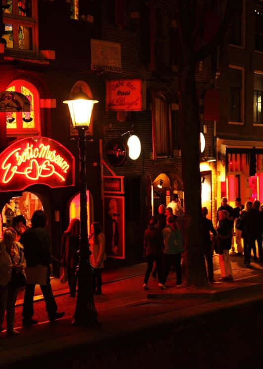 Red Light District, neon lights, glowing signs, SD Phone Wallpaper