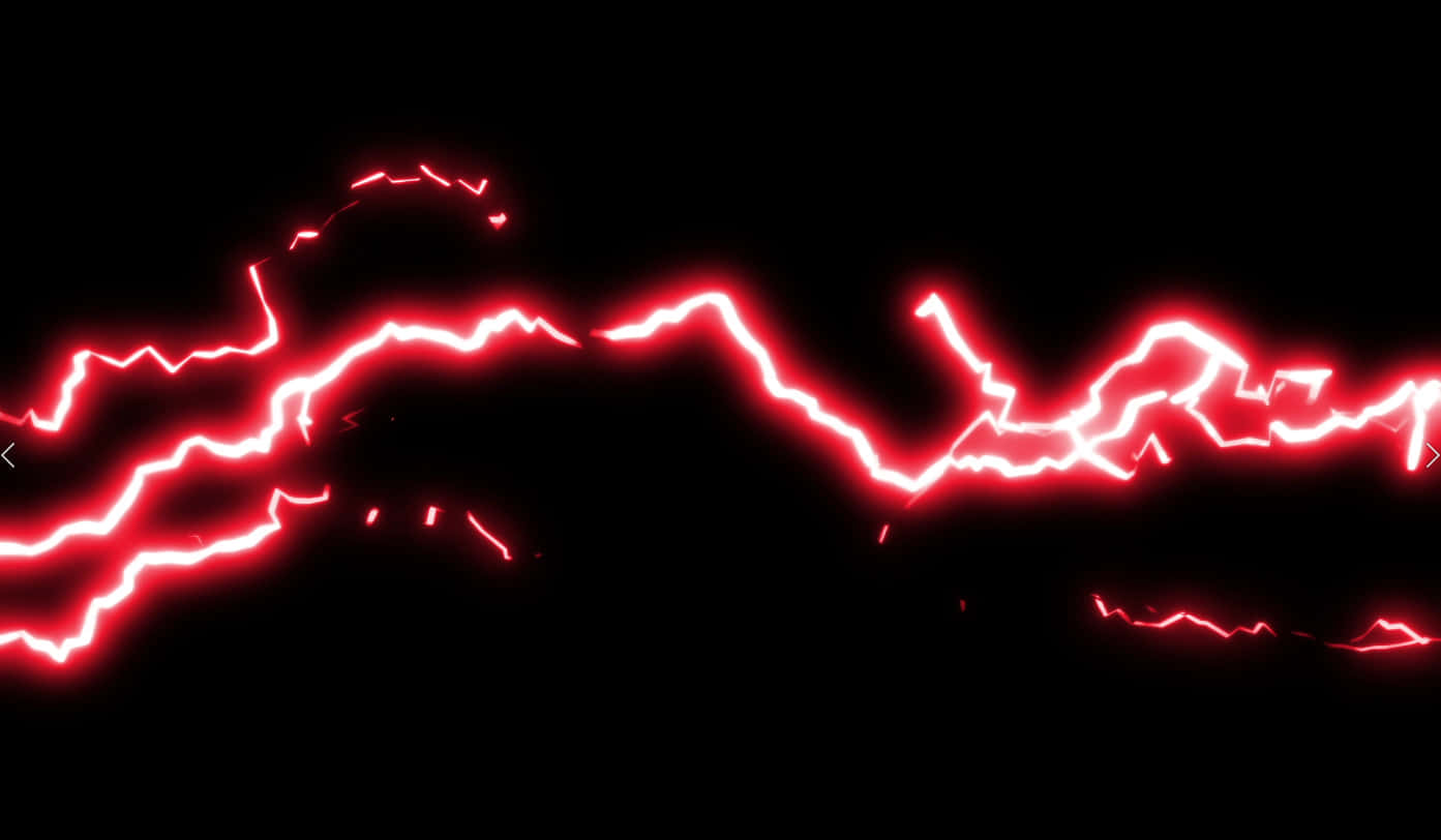 red lightning, black background, lightning bolts, HD Desktop Wallpaper