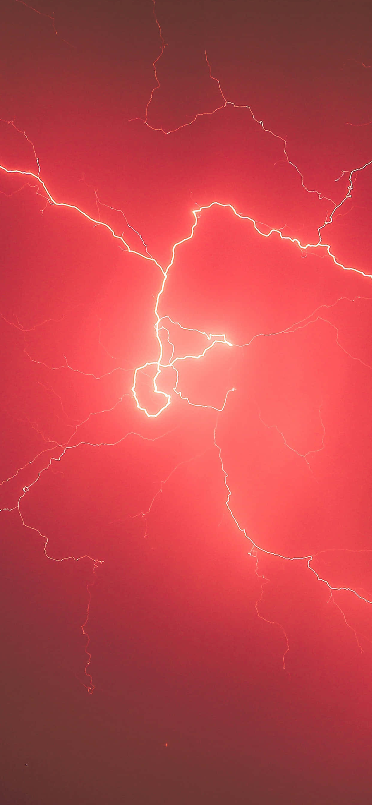 Red Lightning, deep crimson sky, vivid white lightning, 2K Phone Wallpaper