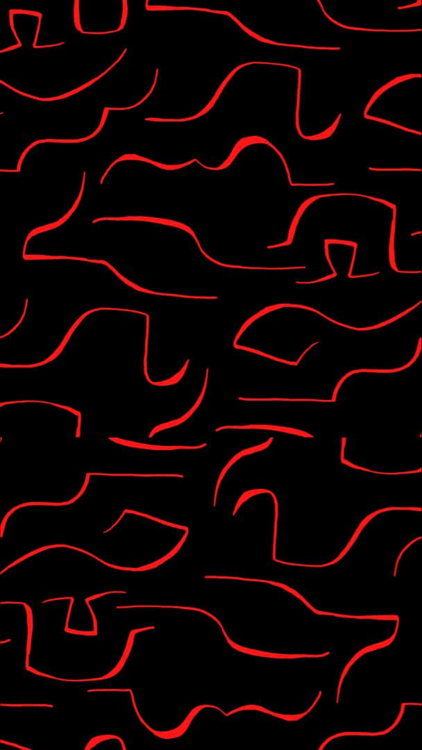Red Line, vibrant red, deep black, SD Phone Wallpaper