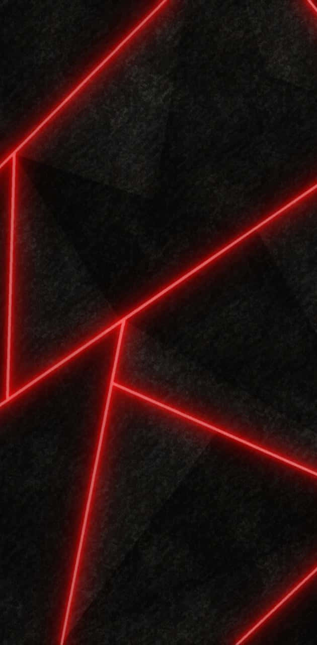 Red Line, neon lines, black surface, HD Phone Wallpaper