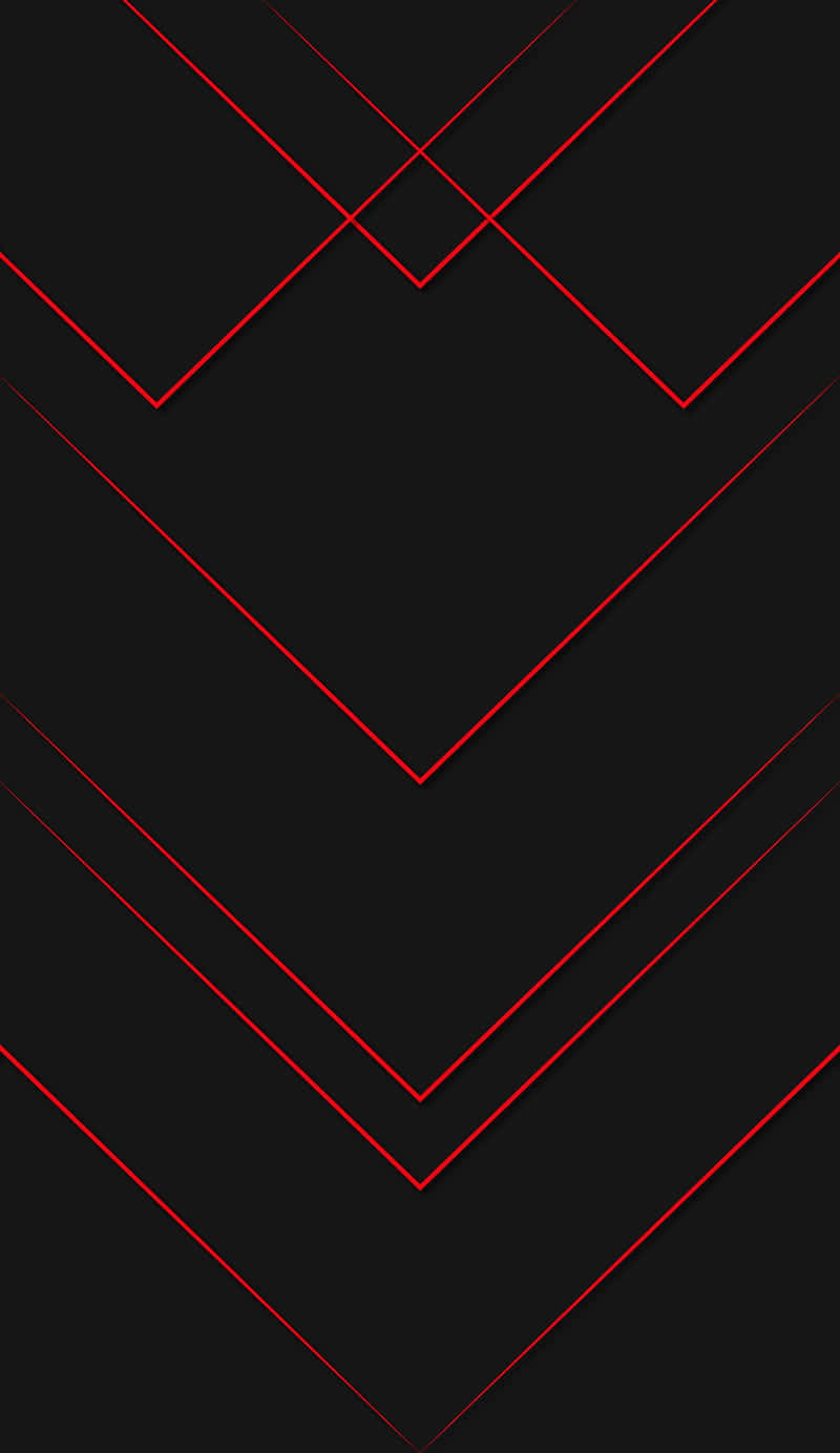Red Line, chevron lines, deep black background, HD Phone Wallpaper