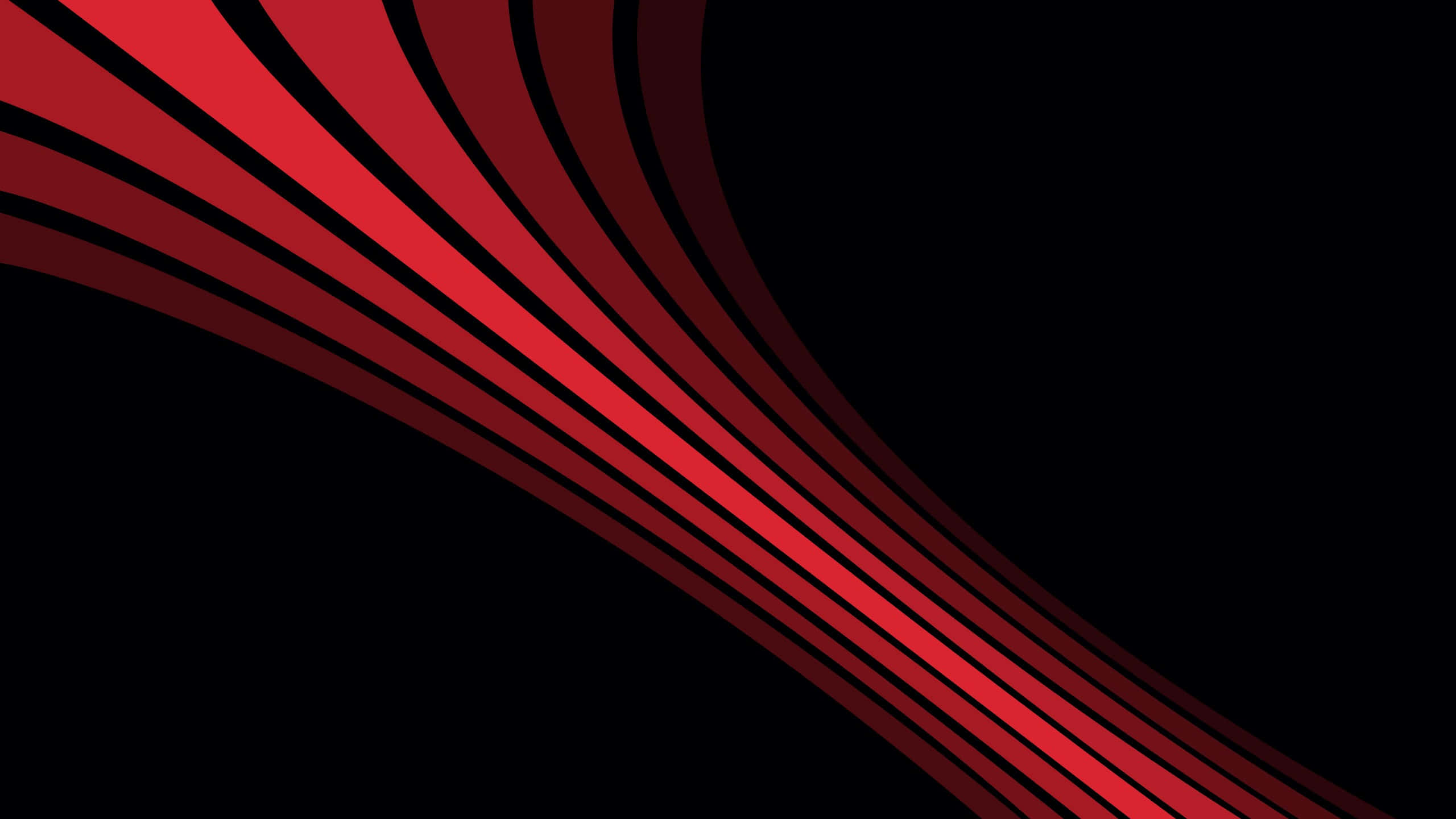 Red Line, red curved stripes, black background, 2K Desktop Wallpaper