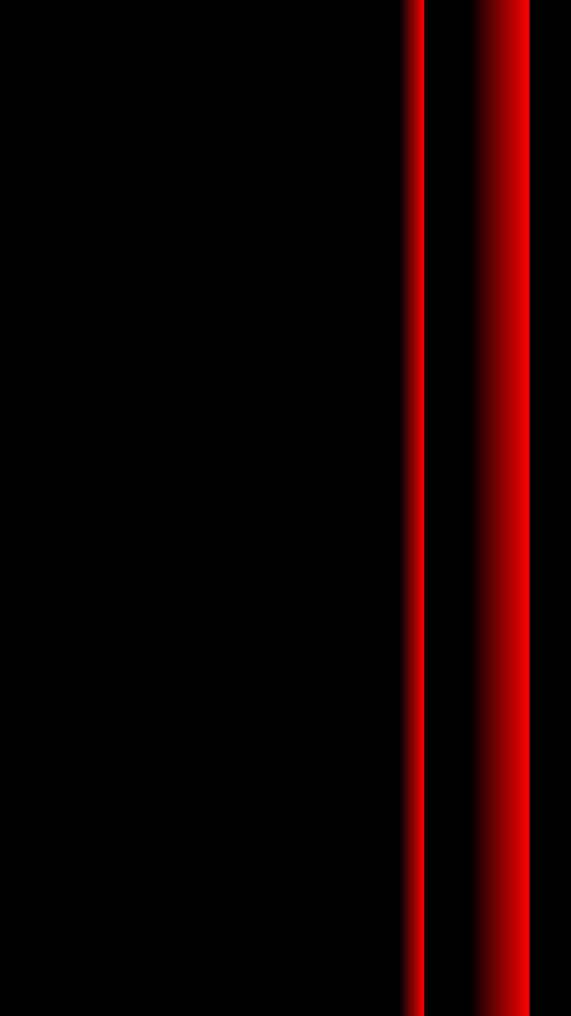 Red Line, glowing red vertical lines, pure black background, HD Phone Wallpaper