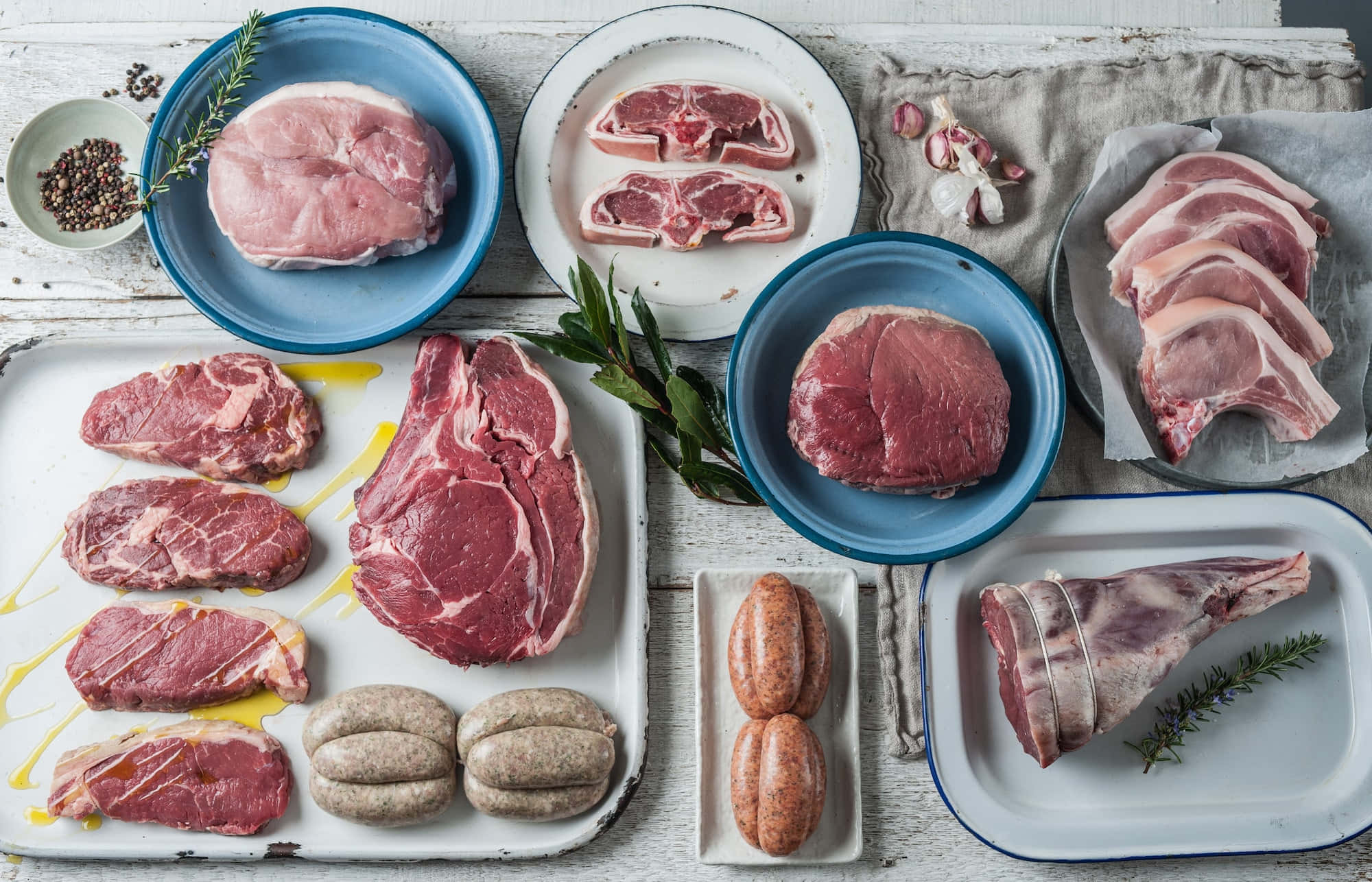 Red Meat, pork chops, steaks, Full HD Desktop Wallpaper