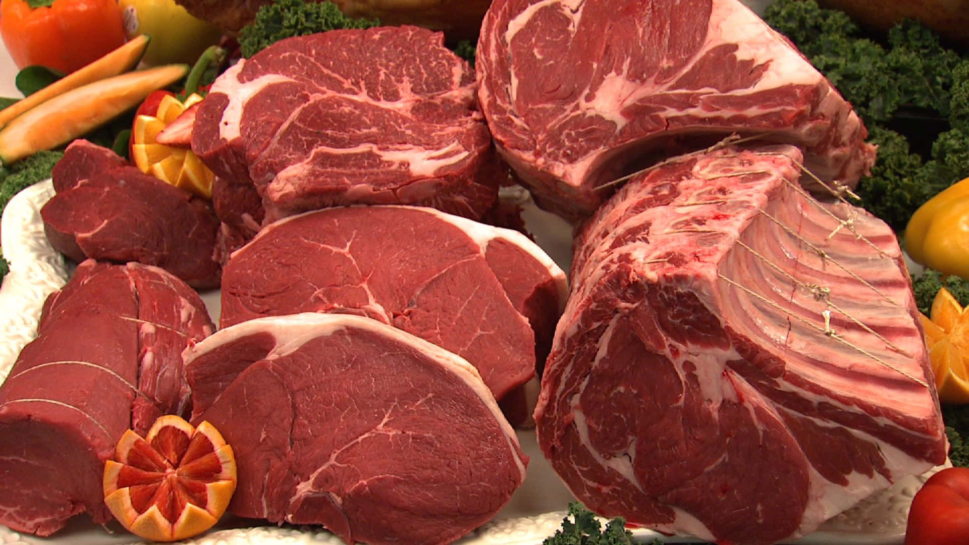 Red Meat, 1920 x 1080, wooden cutting board, Full HD Desktop Wallpaper