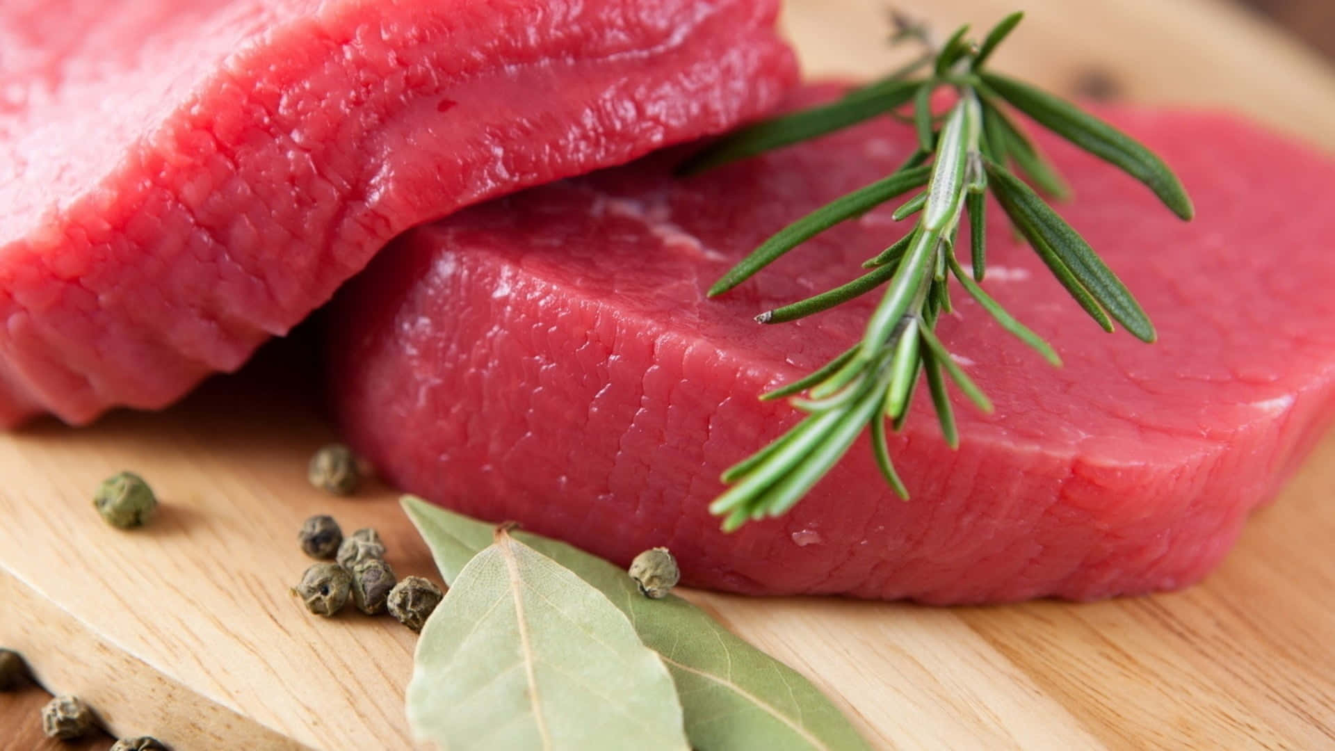 Red Meat, beef steaks, wooden board, Full HD Desktop Wallpaper
