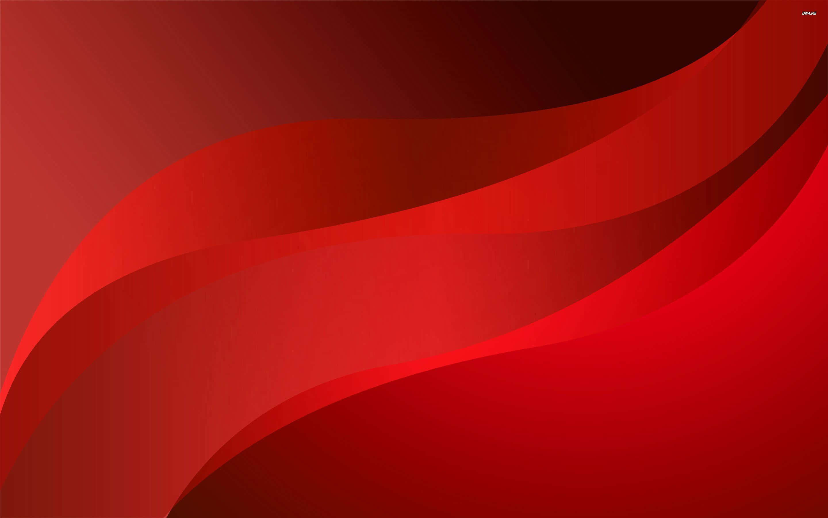 Red Pc, vibrant red, abstract waves, 2K Desktop Wallpaper