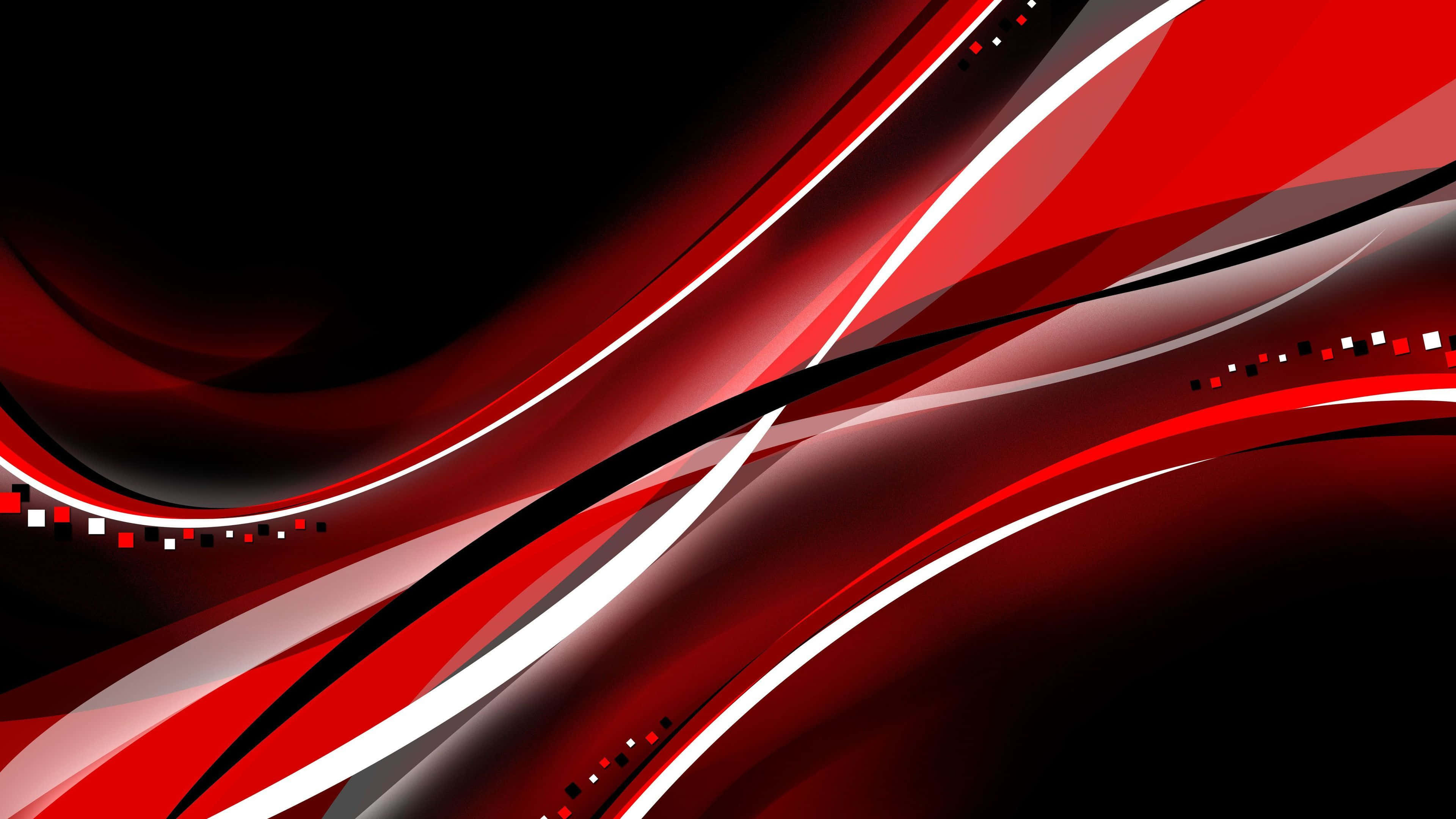 Red Pc, glossy highlights, dark background, 4K Desktop Wallpaper
