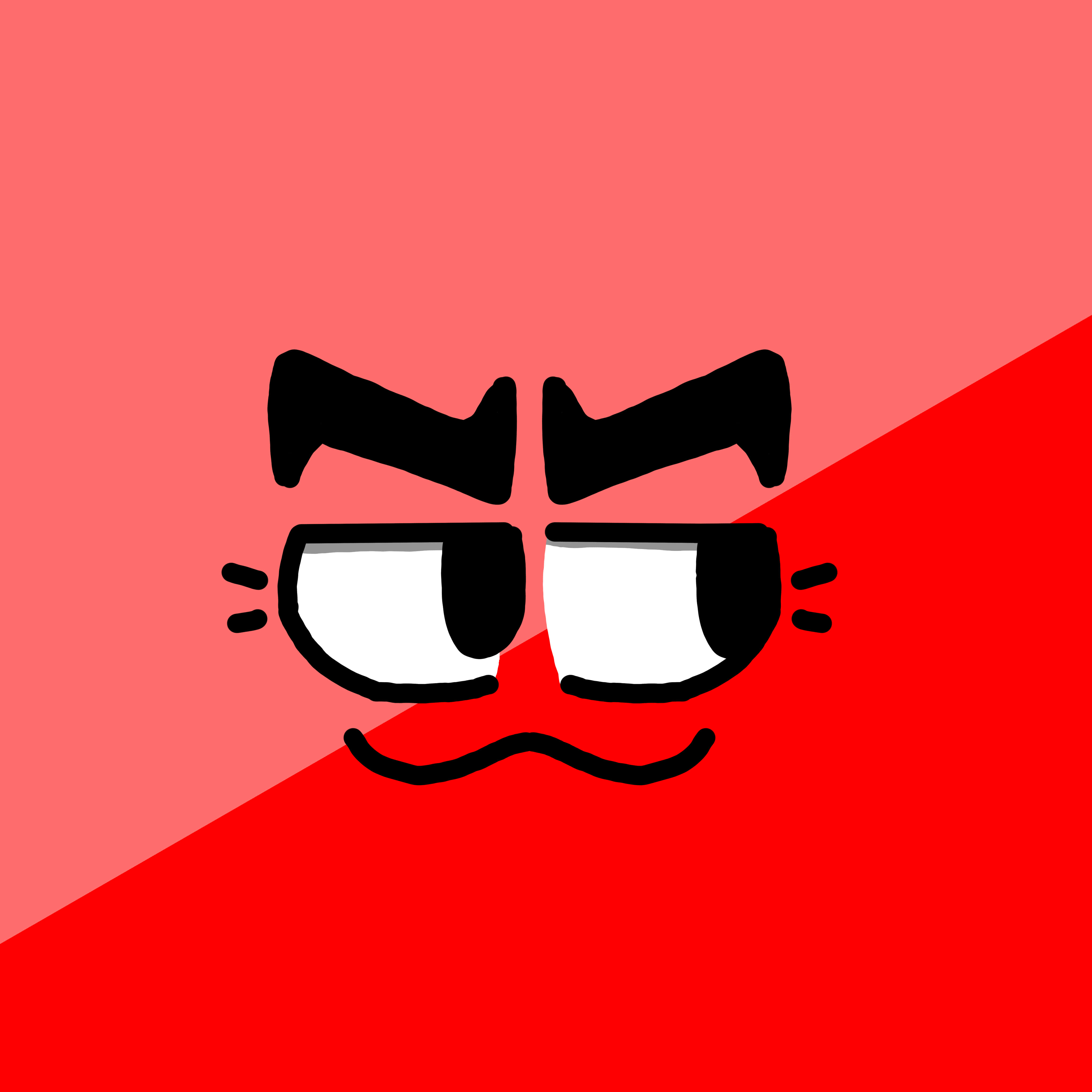 smug face, red pfp, minimalist cartoon cat face, 4K Desktop Wallpaper