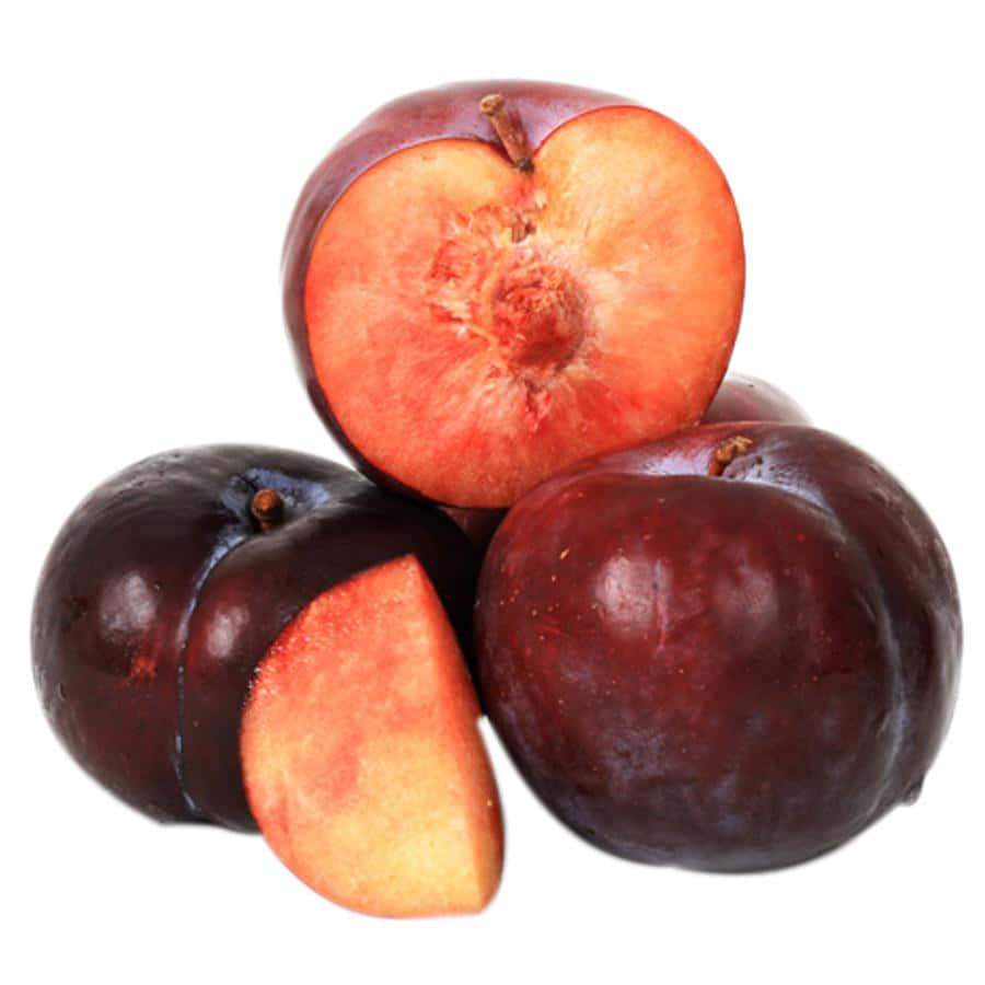 Red Plum, dark purple plums, juicy orange flesh, SD Desktop Wallpaper