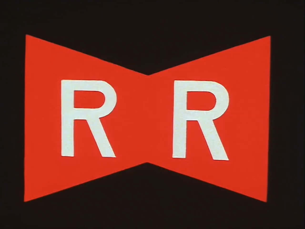 Red Ribbon Army, white R letters, vibrant red bowtie shape, HD Desktop Wallpaper