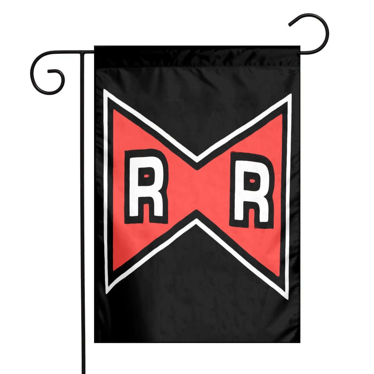 Red Ribbon Army, black garden flag, bold red bowtie design, SD Desktop Wallpaper