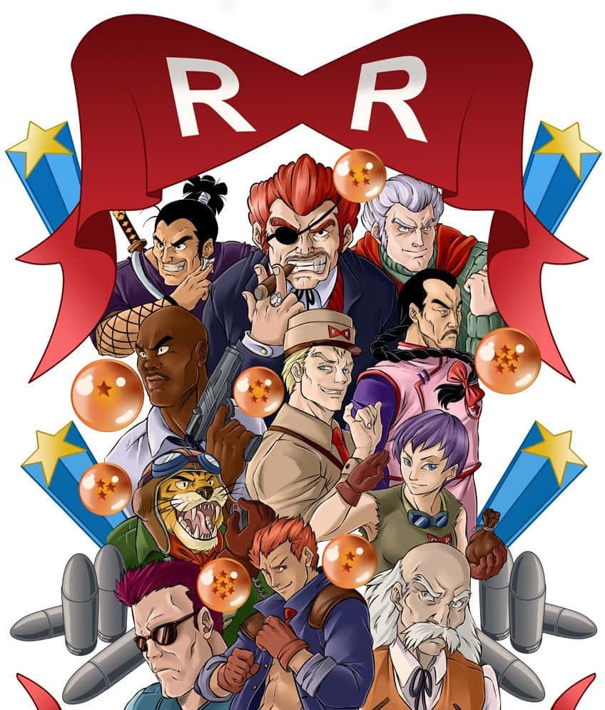 Red Ribbon Army, dragon balls, star-tipped cannons, SD Phone Wallpaper