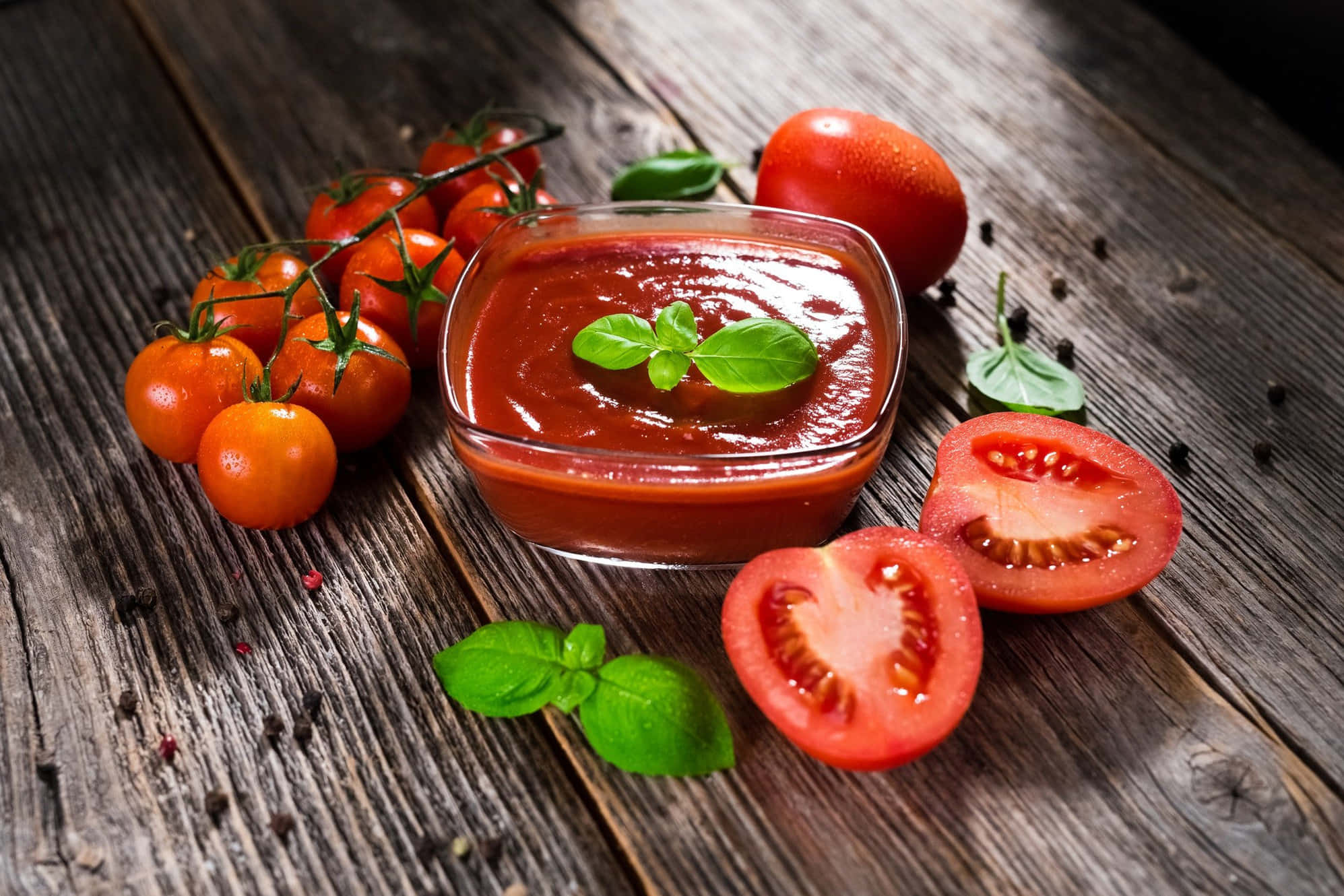 red sauce, 1995, glass bowl, Full HD Desktop Wallpaper