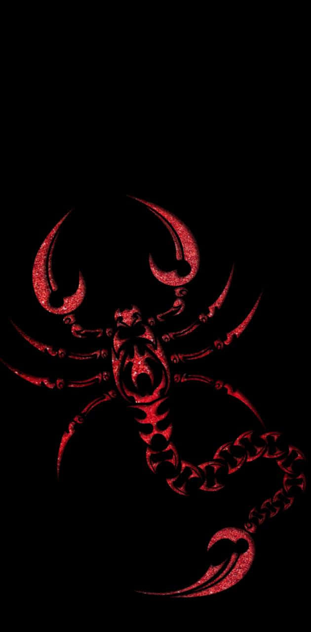 Red Scorpion, glowing red scorpion, glittery texture, HD Phone Wallpaper