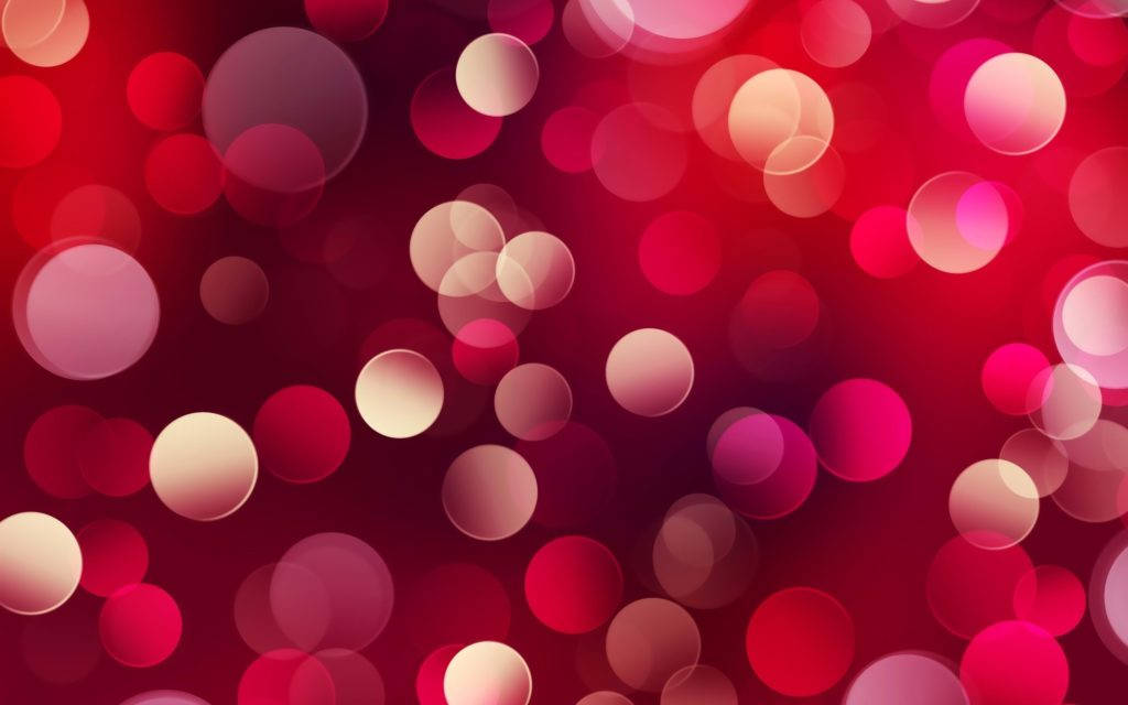 dotted red screen, vibrant red, pink bokeh circles, SD Desktop Wallpaper