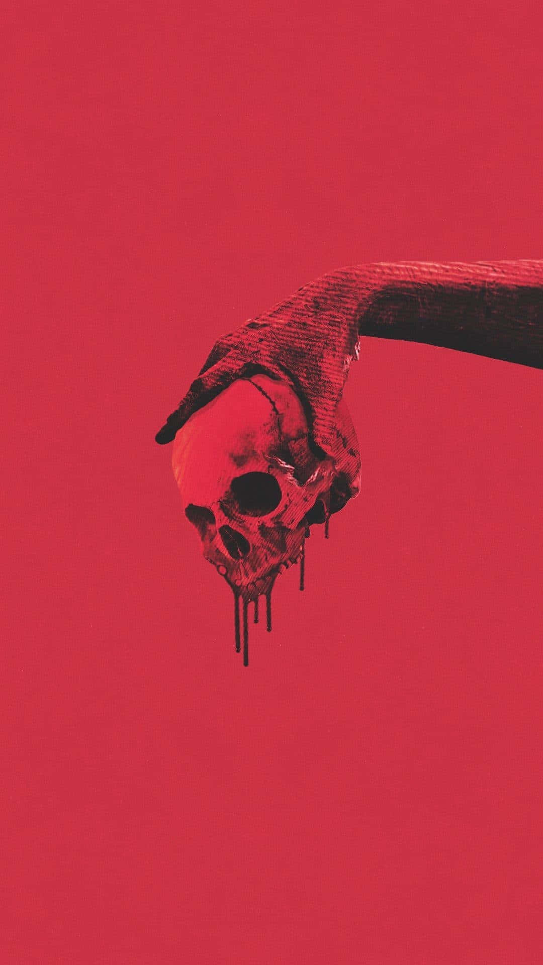 Red Skull, crimson void, skeletal hand, Full HD Phone Wallpaper