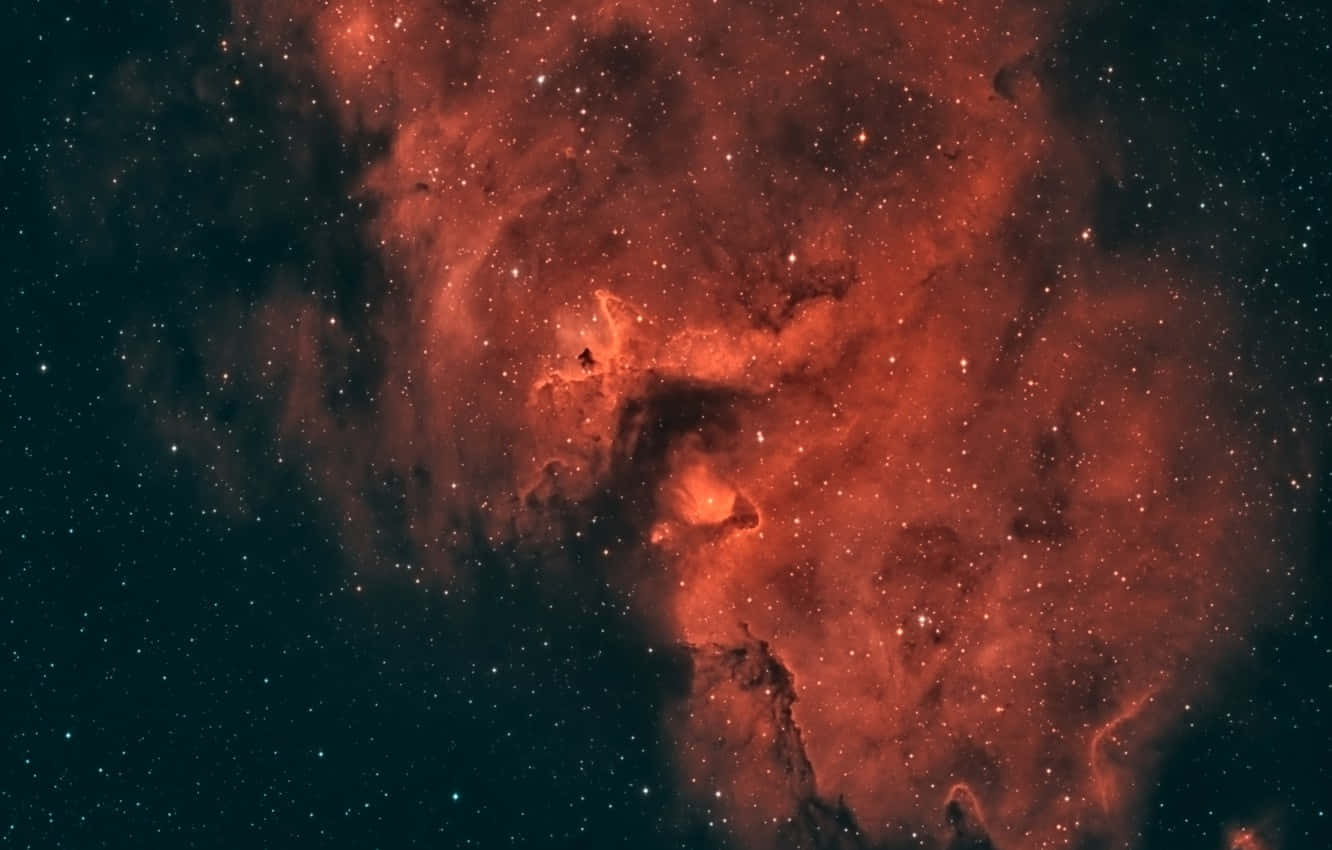 Red Space, vibrant red nebula, glowing gas, HD Desktop Wallpaper