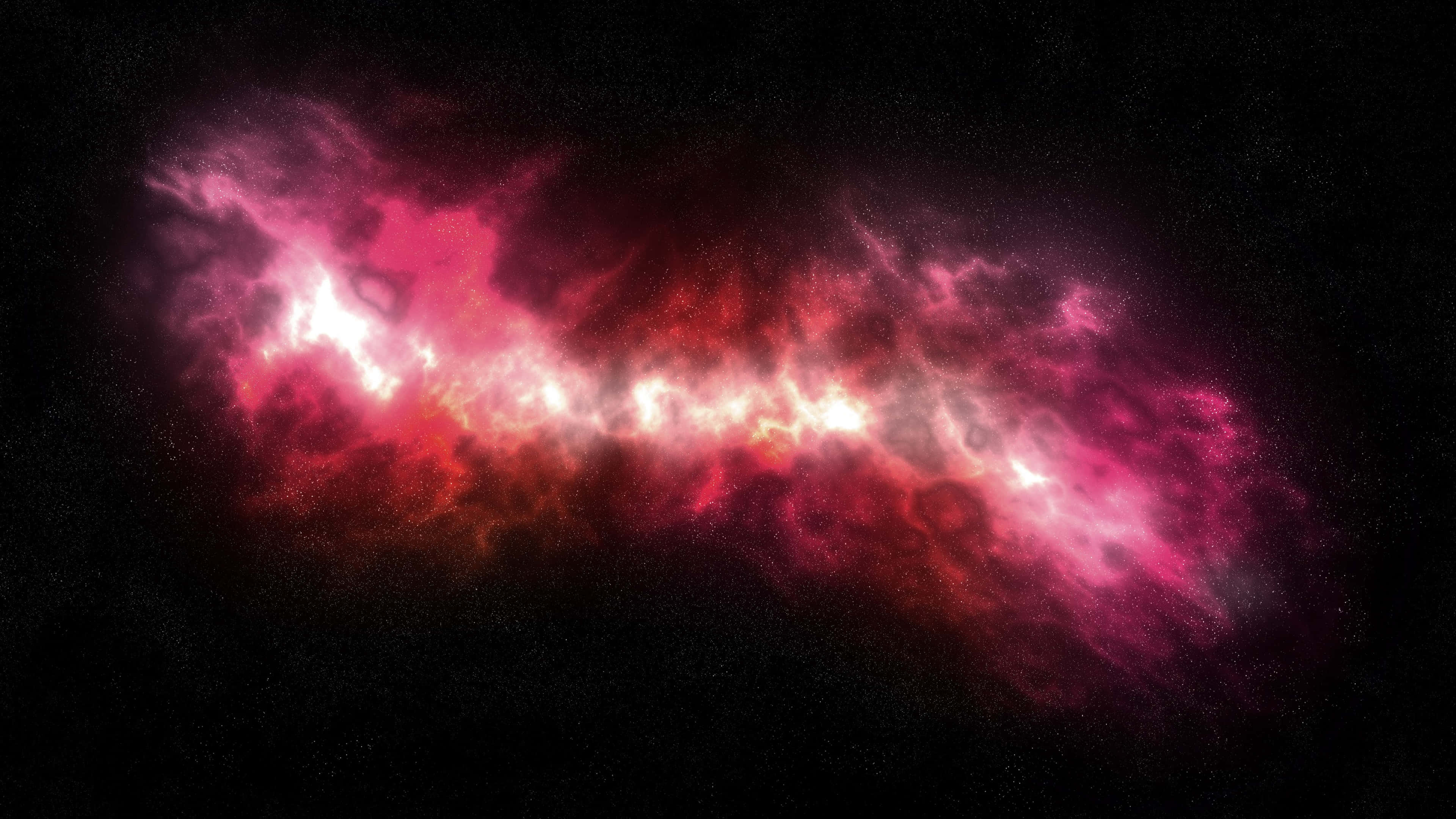 Red Space, cosmic nebula, fiery reds, 4K Desktop Wallpaper
