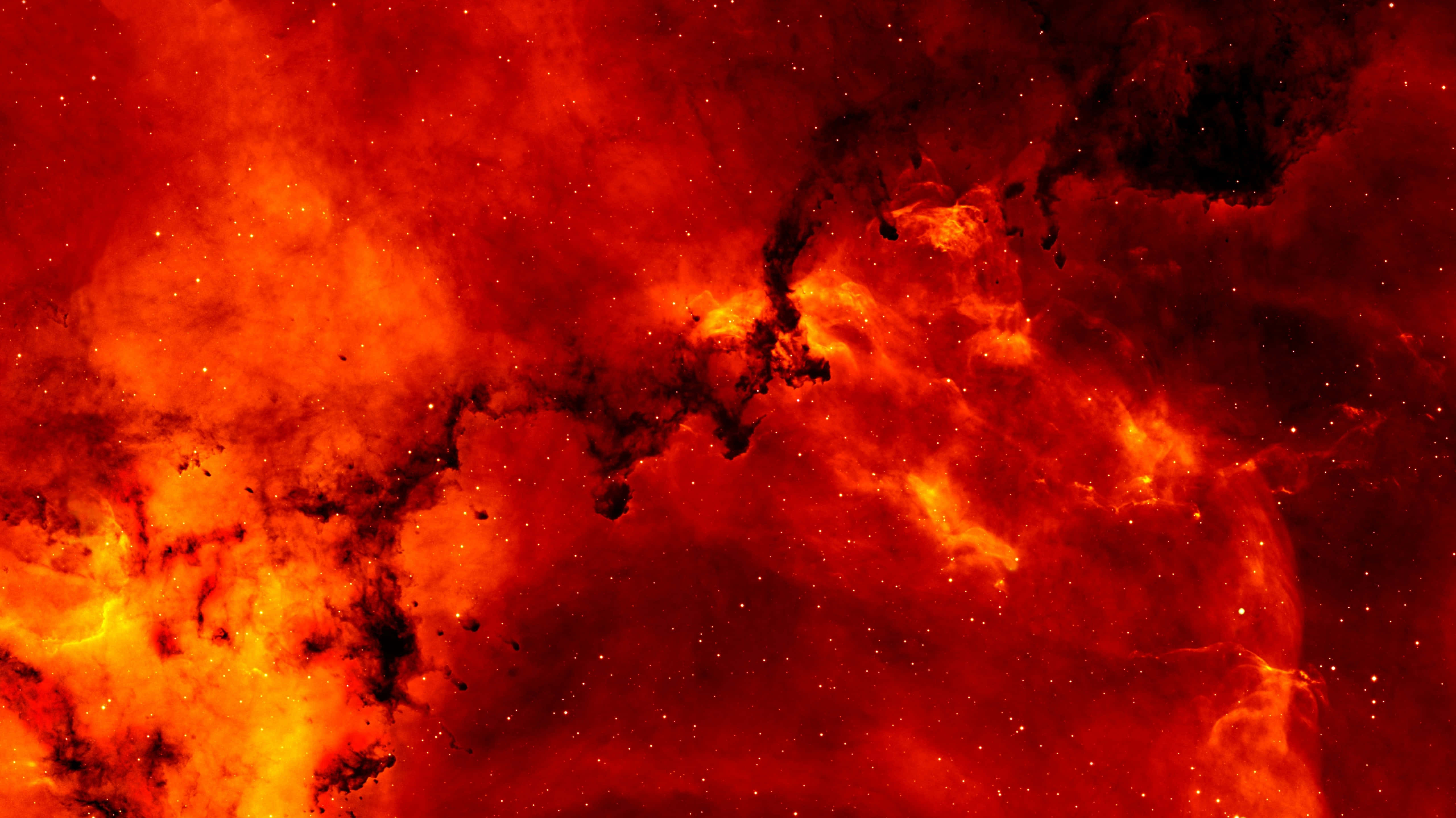 Red Space, 5120 x 2880, cosmic nebula, 5K Desktop Wallpaper