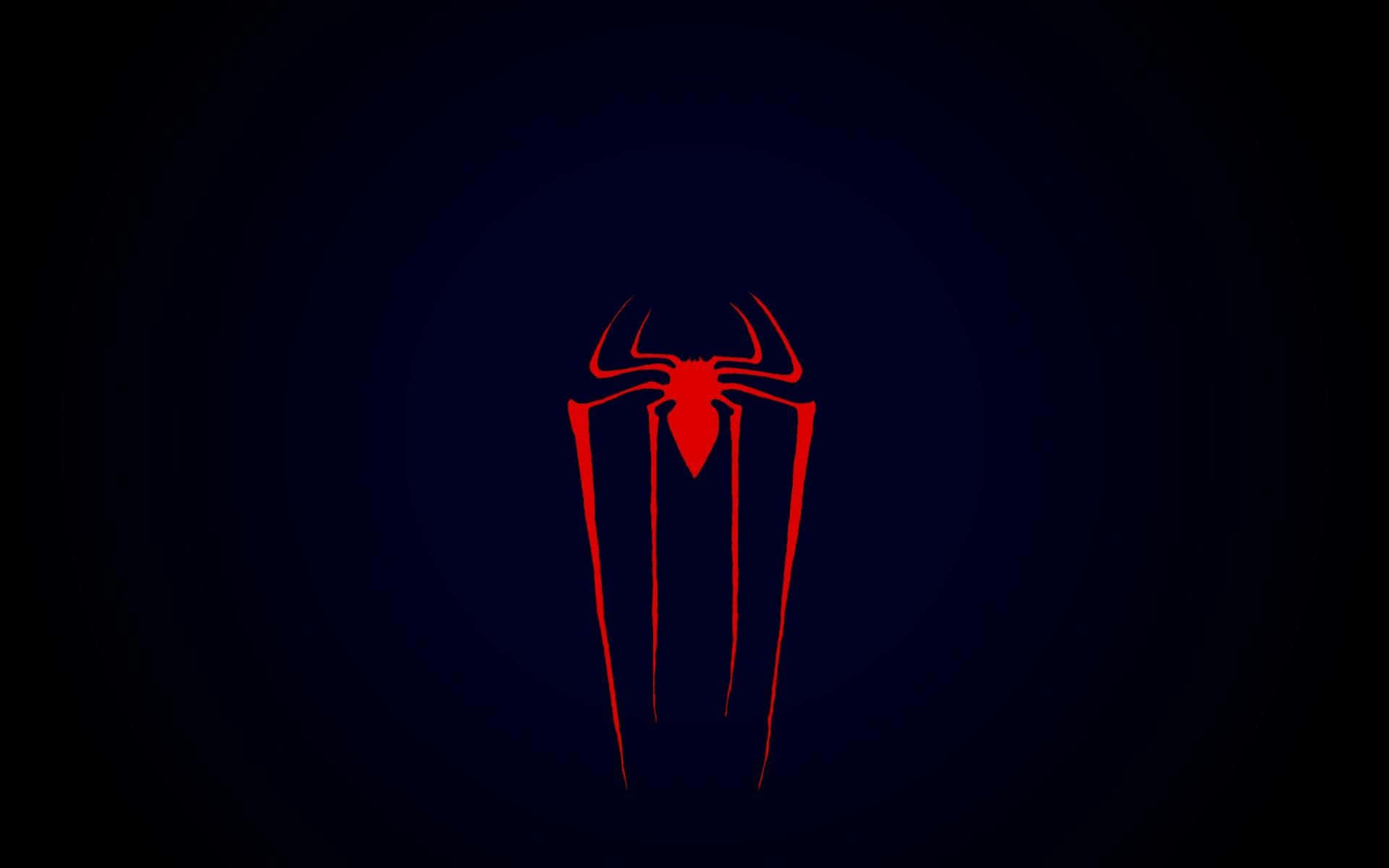 Red Spider, red spider logo, deep blue gradient background, Full HD Desktop Wallpaper