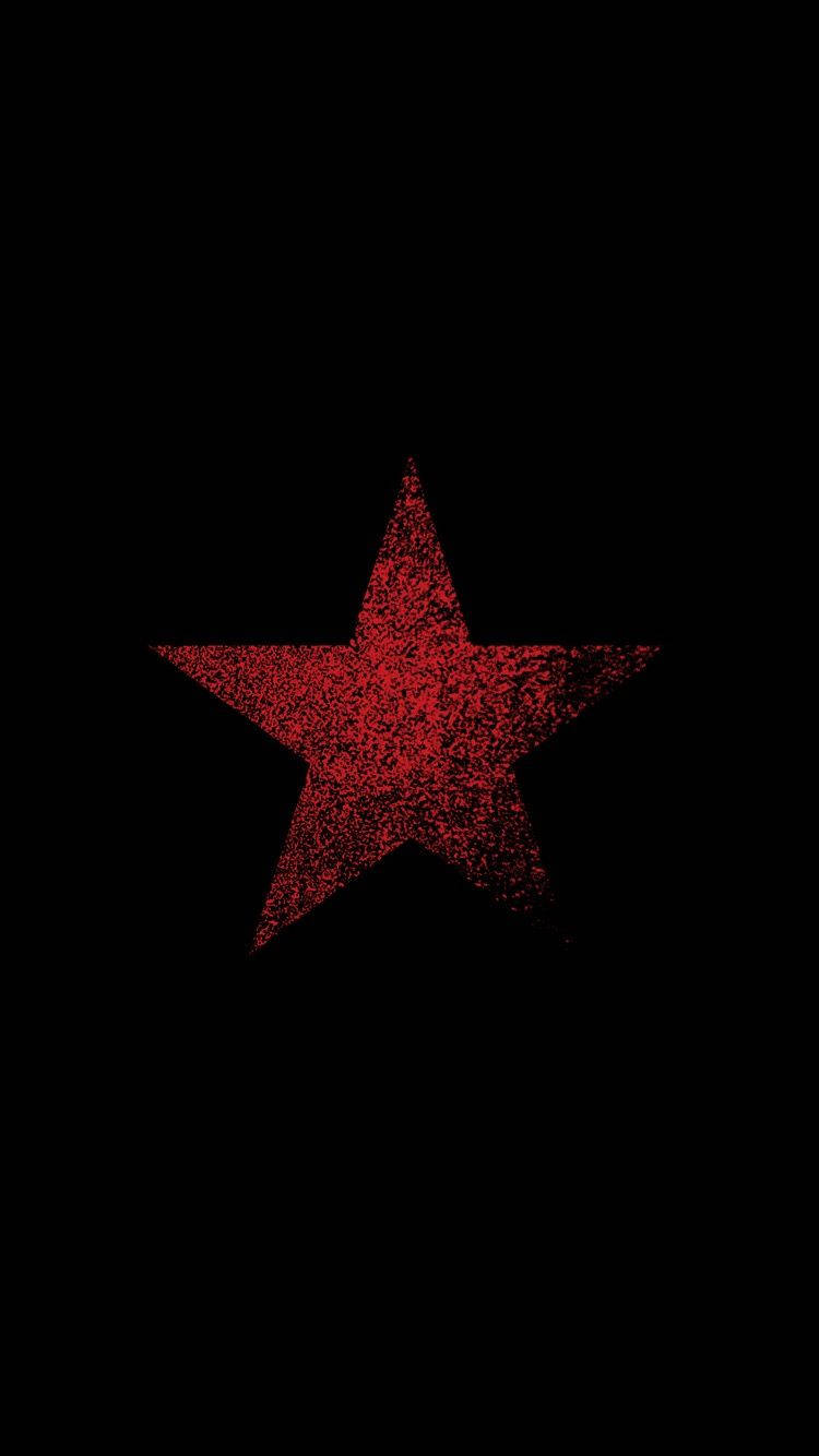 fading red star, glittery particles, solid black background, HD Phone Wallpaper