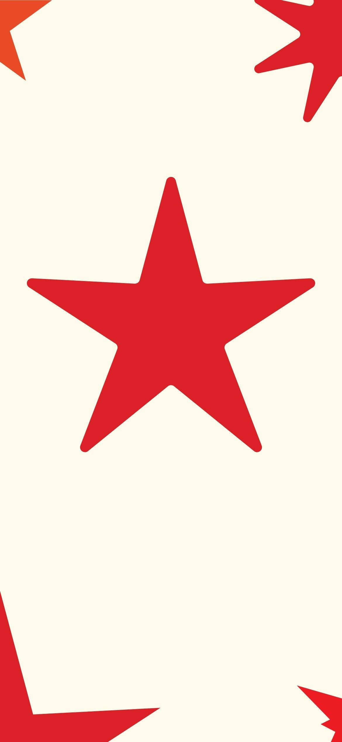 Red Star Pattern, bold red stars, creamy off-white background, Full HD Phone Wallpaper