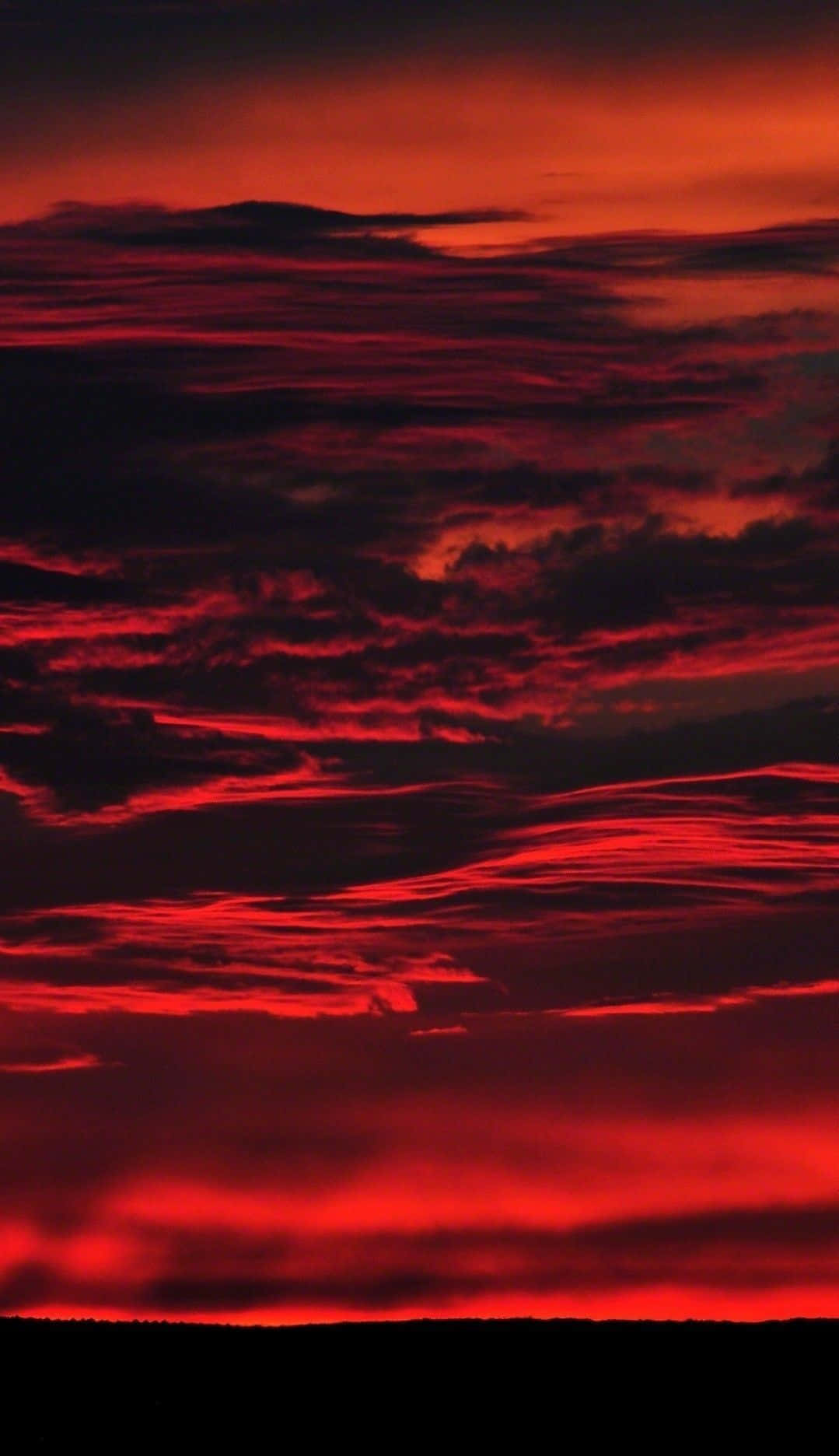 Red Sunset, twilight, fiery red, HD Phone Wallpaper