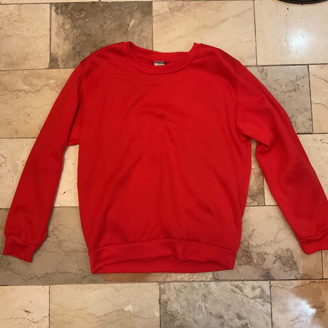 cozy red sweater, white background, beige and gray marble-tiled floor, SD Desktop Wallpaper