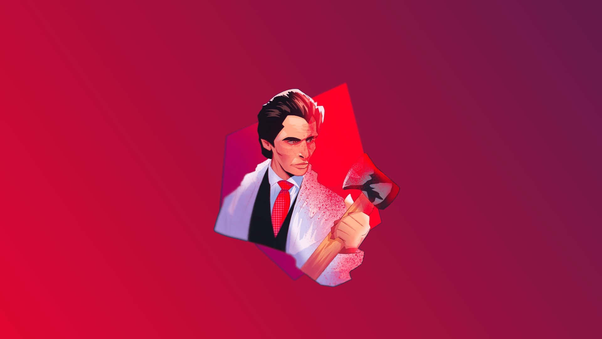 sigma male, red tie, white coat, Full HD Desktop Wallpaper