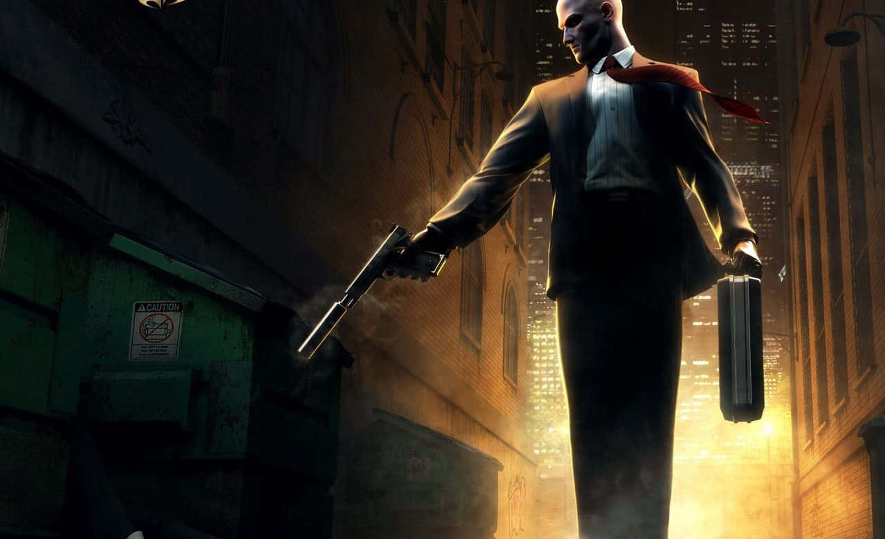 red tie, bald man, suit, HD Desktop Wallpaper