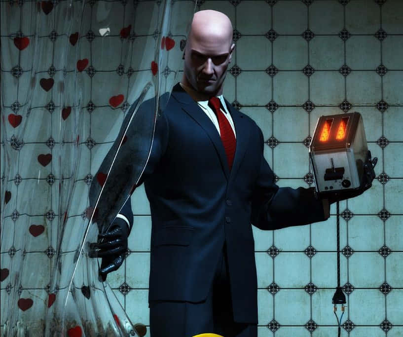 red tie, dark suit, glowing toaster, SD Desktop Wallpaper