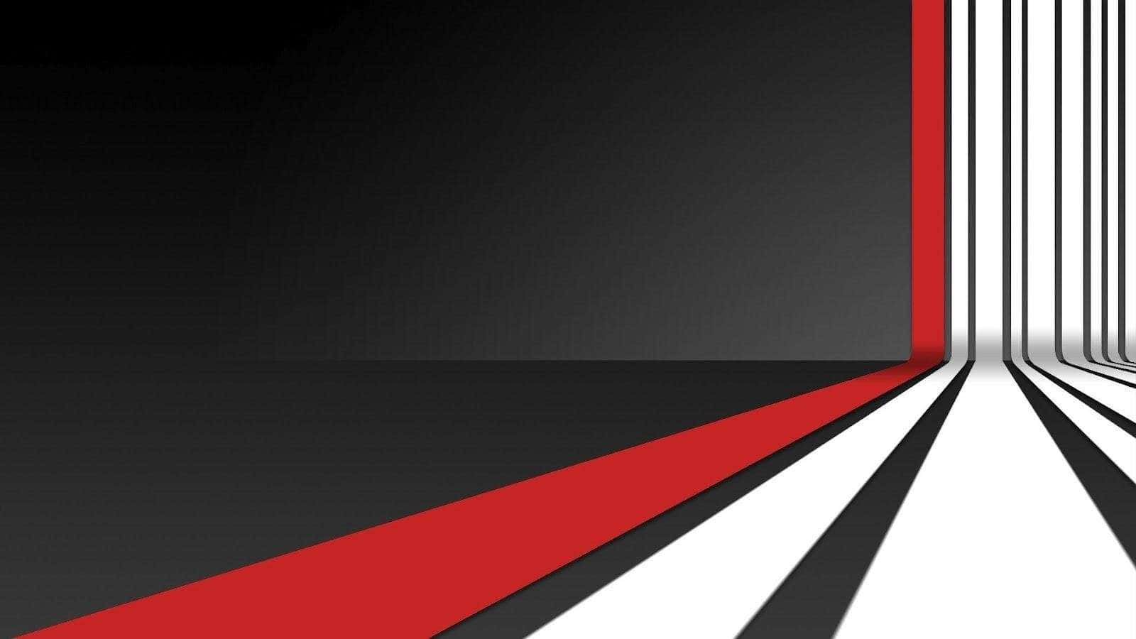 Red, White, and Black Abstract Fractal Art, black white and red stripes, geometric abstract composition, HD Desktop Wallpaper
