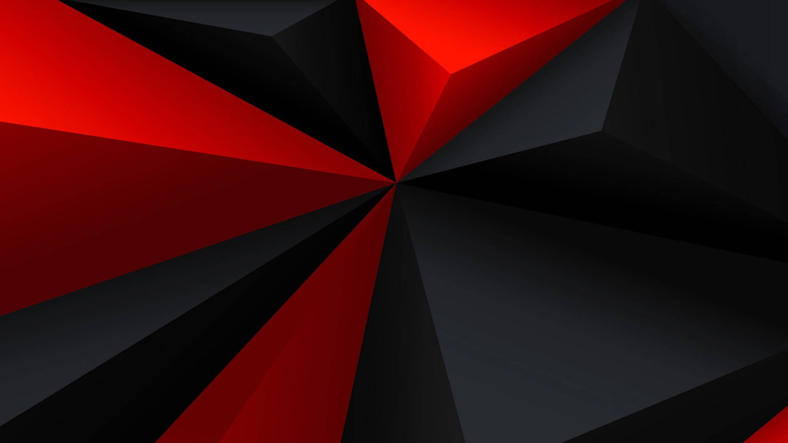 Red And Black Abstract, platonic solids, vibrant red, 2K Desktop Wallpaper