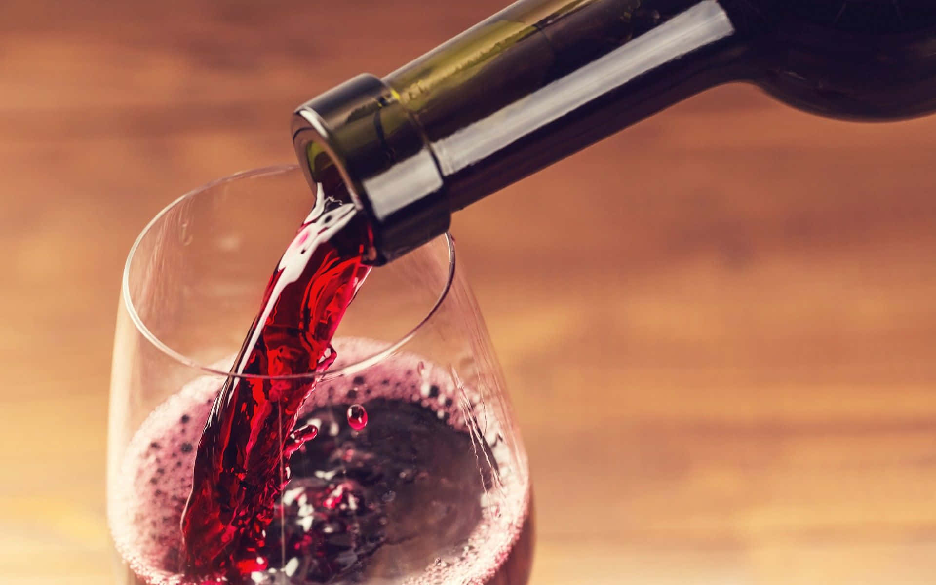 red wine glass, rich vibrant pour, bottle, Full HD Desktop Wallpaper