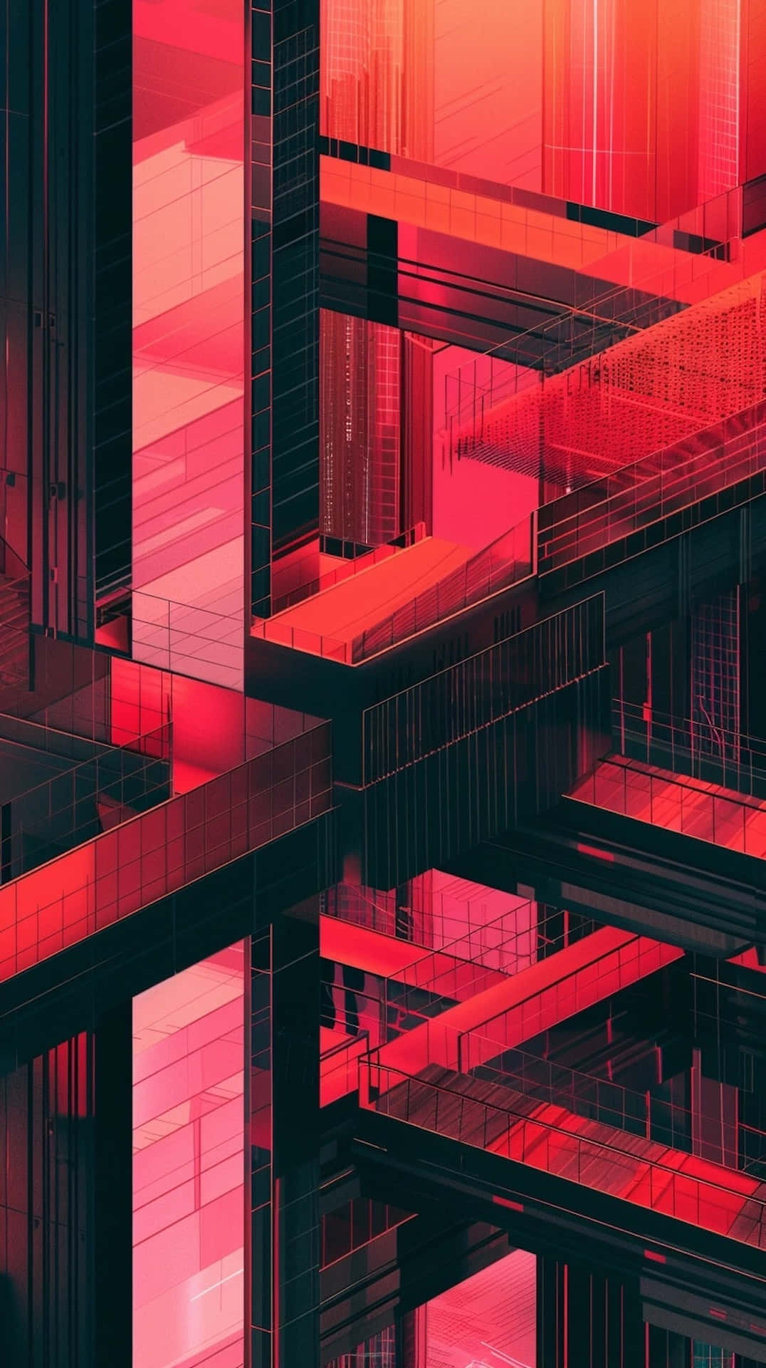 Red Y2k, glowing red, black light, Full HD Phone Wallpaper