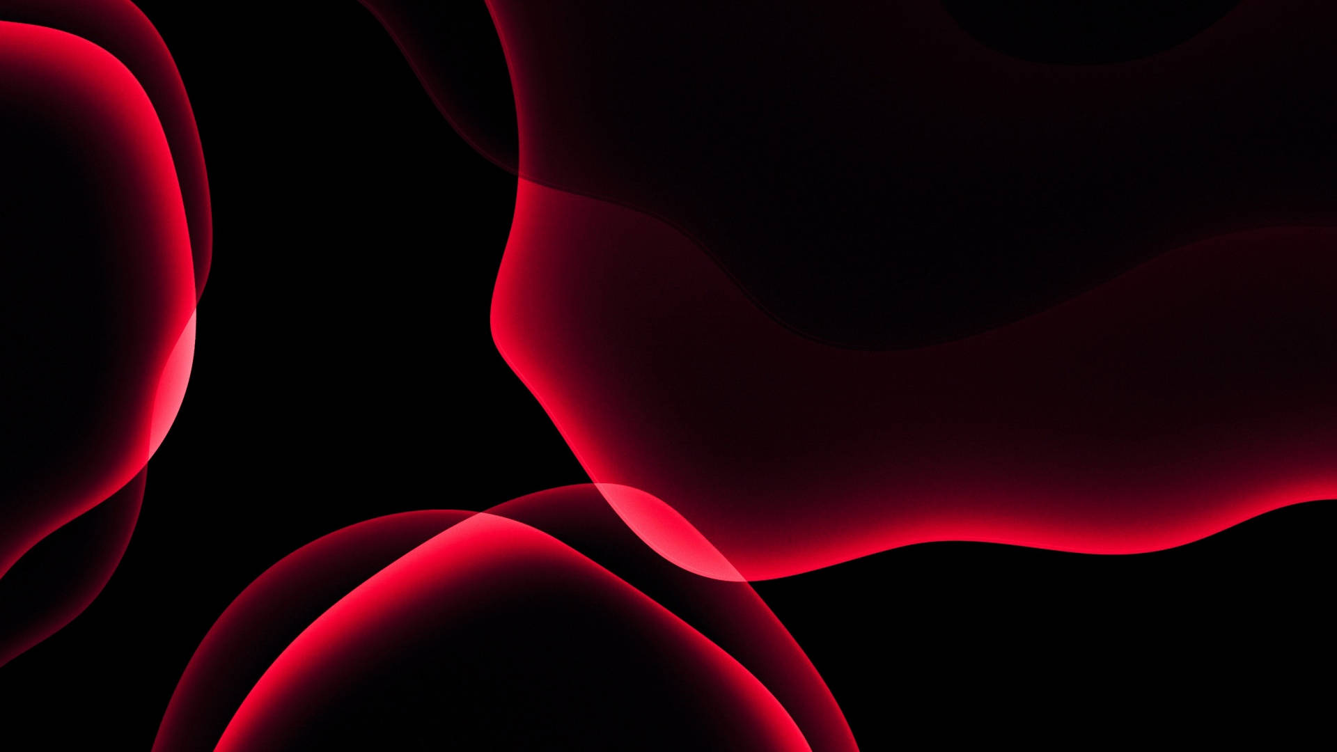4D Ultra HD, red gradient blobs, glowing red liquid-like forms, Full HD Desktop Wallpaper