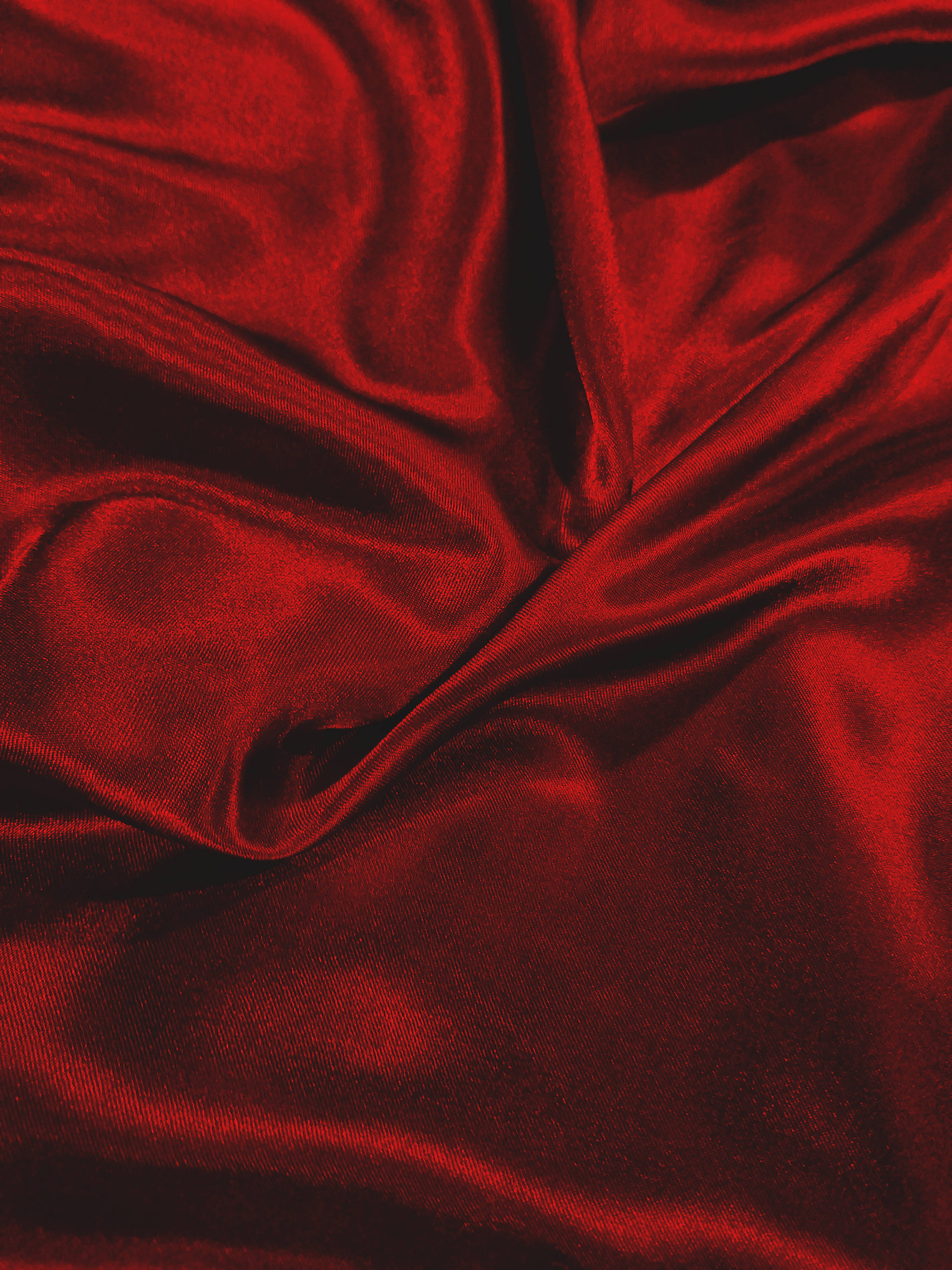 red, soft satin cloth, crimson silk fabric, 4K Phone Wallpaper