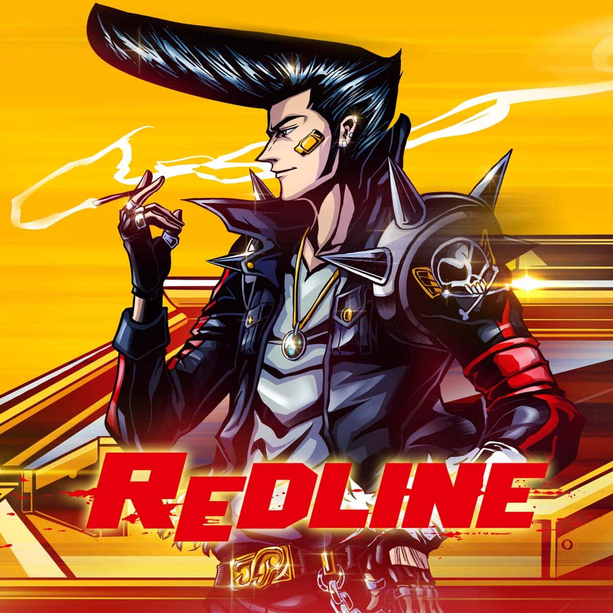 Redline, spiked black jacket, dramatic hair, SD Desktop Wallpaper