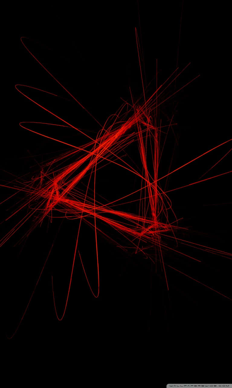 red line, black background, vibrant red light trails, HD Phone Wallpaper