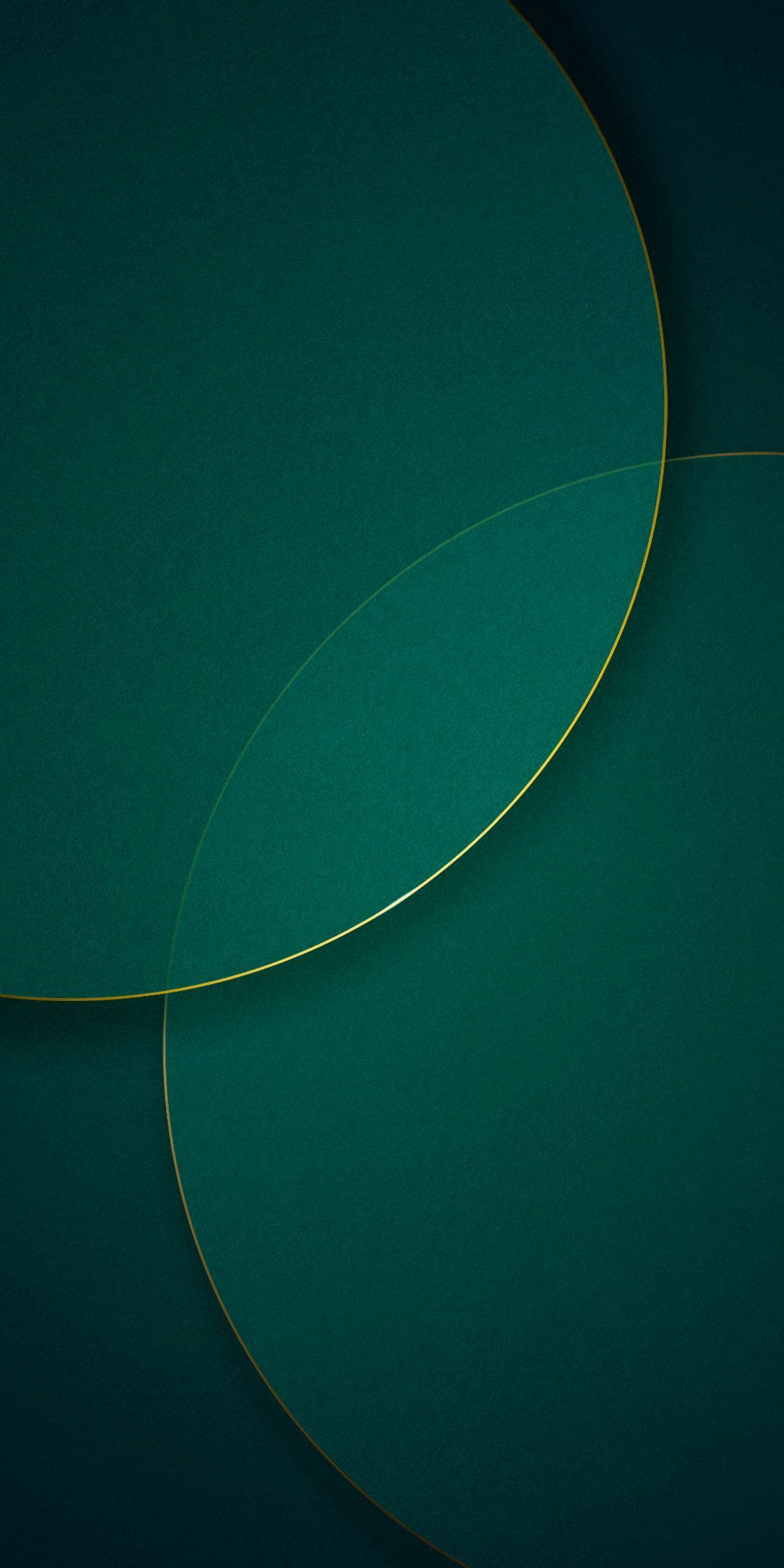 Redmi 9, Dark Green, gold circles, Full HD Phone Wallpaper