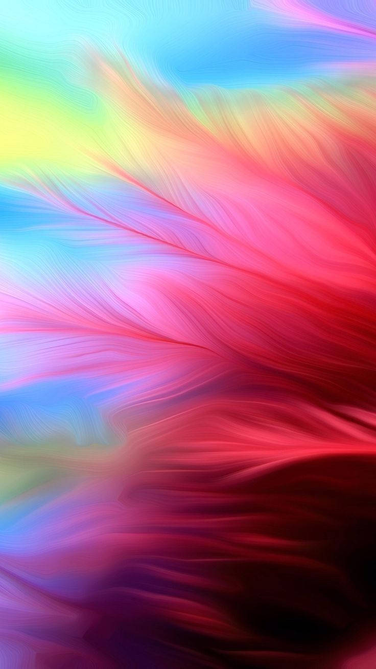 Redmi 9, red feathers, rainbow, HD Phone Wallpaper