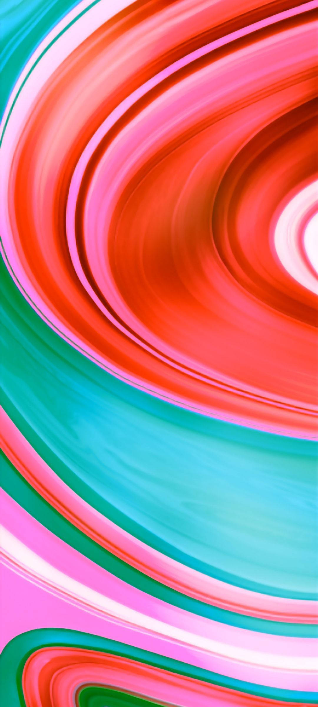 Redmi 9, multicolor swirl, red, Full HD Phone Wallpaper